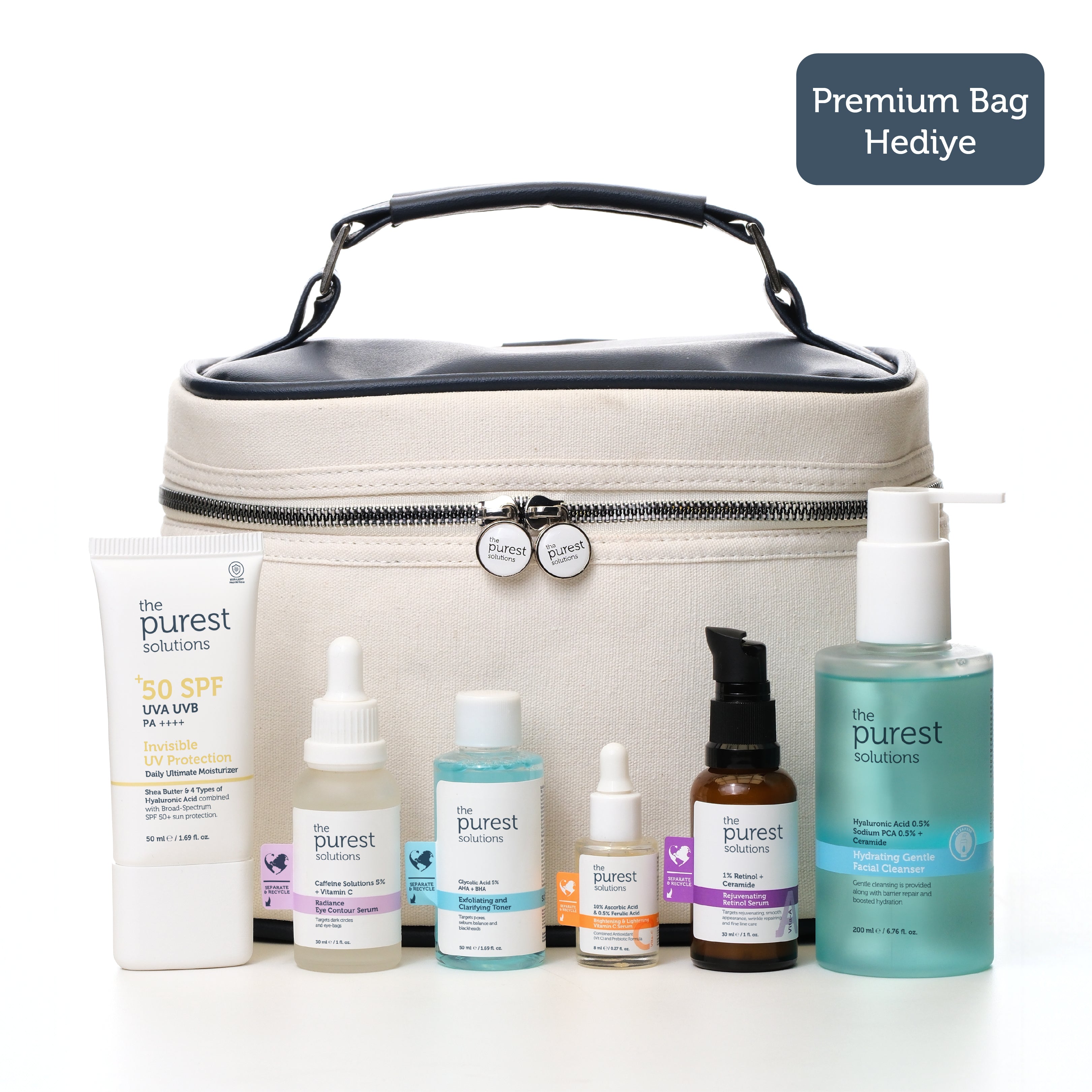 Healthy Beauty 3種セット Yaşlanma Karşıtı Cilt Bakım Seti, Premium Bag Hediyeli – The