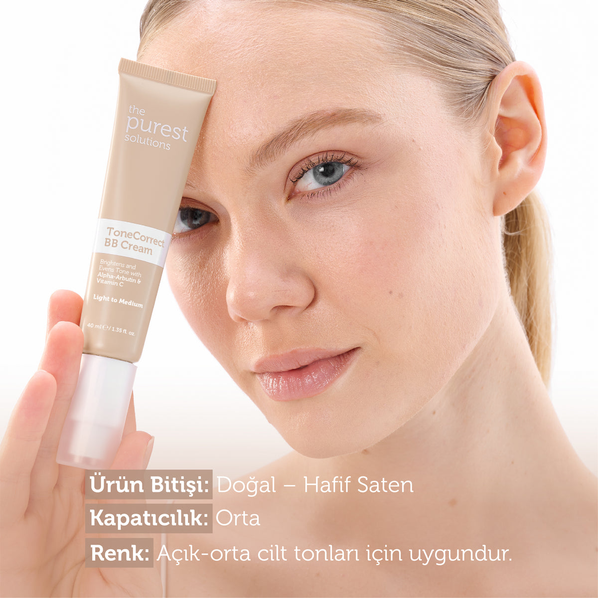 Lekeli Ciltler İçin Cilt Tonu Eşitleyici BB Krem, SPF 50+,40 ml – Açık/Orta Ton