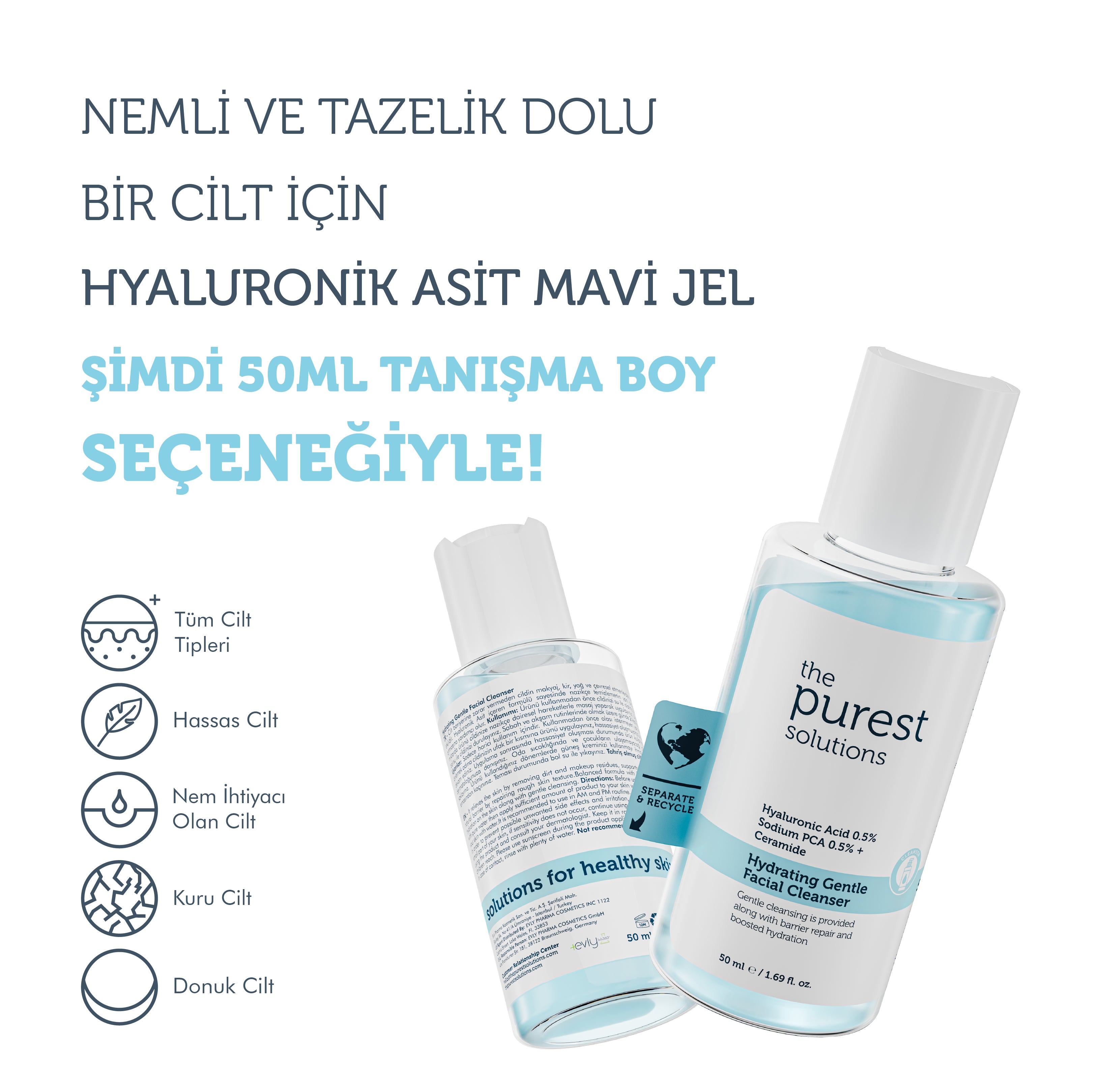 Kuru ve Karma Ciltler İçin Seyahat Boy Cilt Bakım Seti