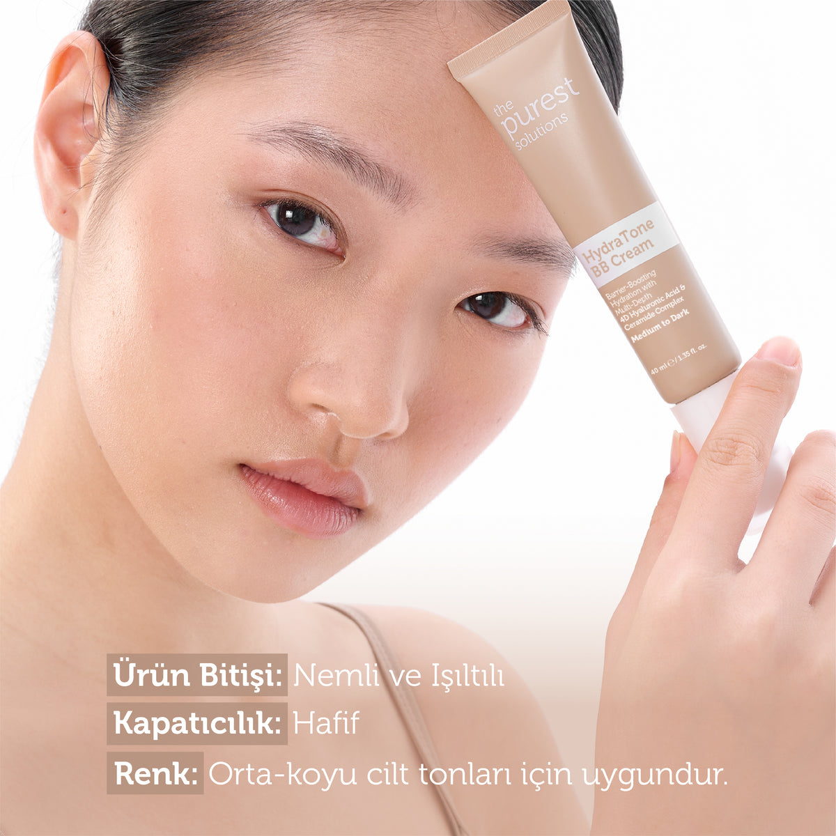 Kuru ve Karma Ciltler İçin Yoğun Nemlendirici BB Krem, SPF 50+,40 ml – Orta/Koyu Ton