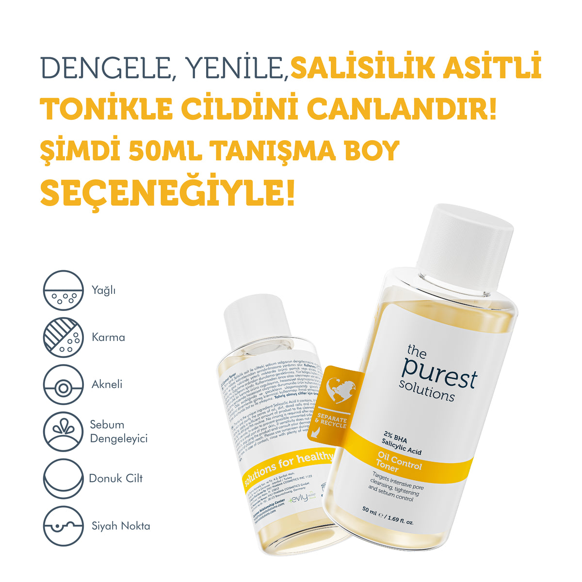 Yağlı Ciltler İçin Cilt Bakım Seti, Premium Bag Hediyeli