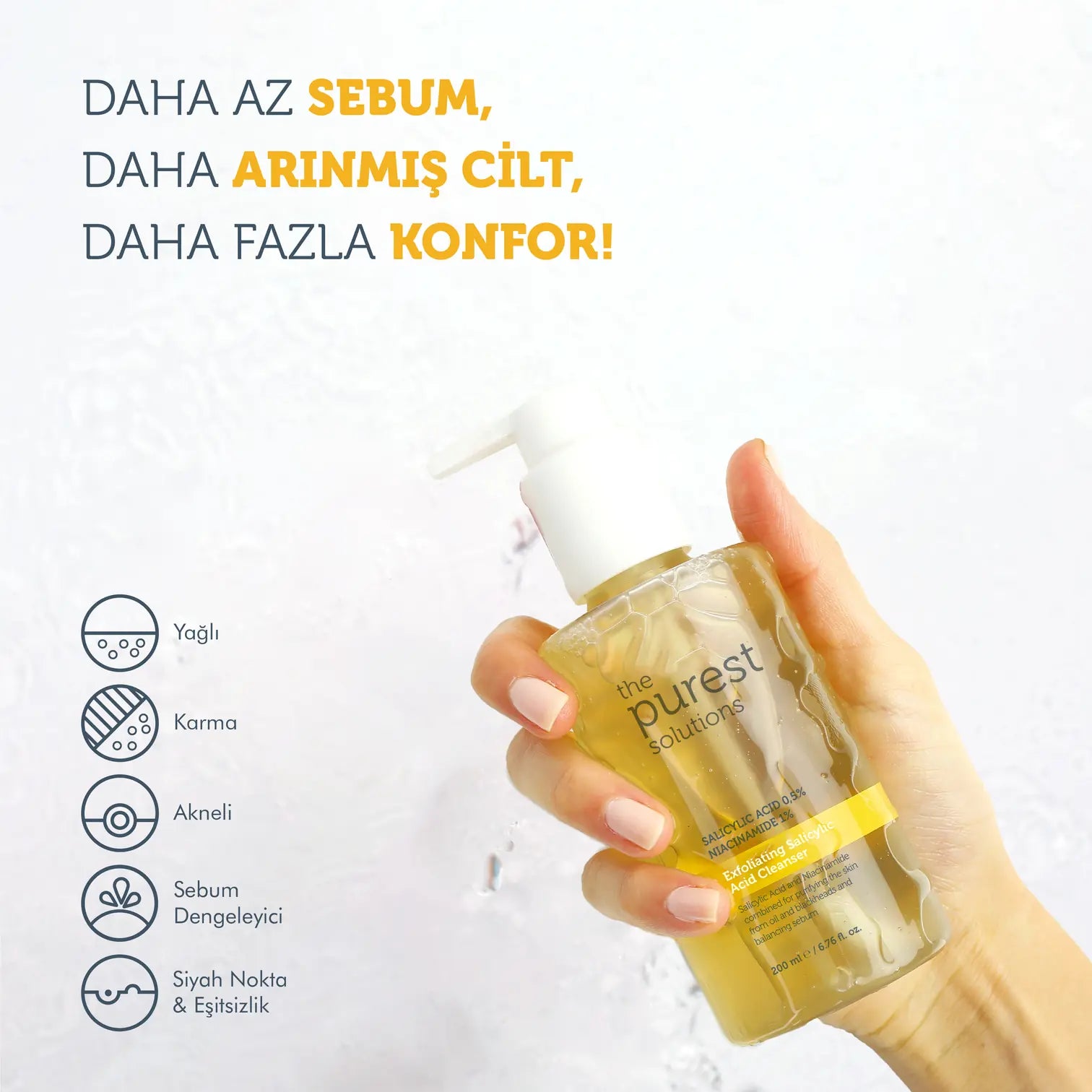 Yağlı ve Karma Ciltler İçin Arındırıcı & Sebum Dengeleyici Çift Aşamalı Temizlik Rutini Seti