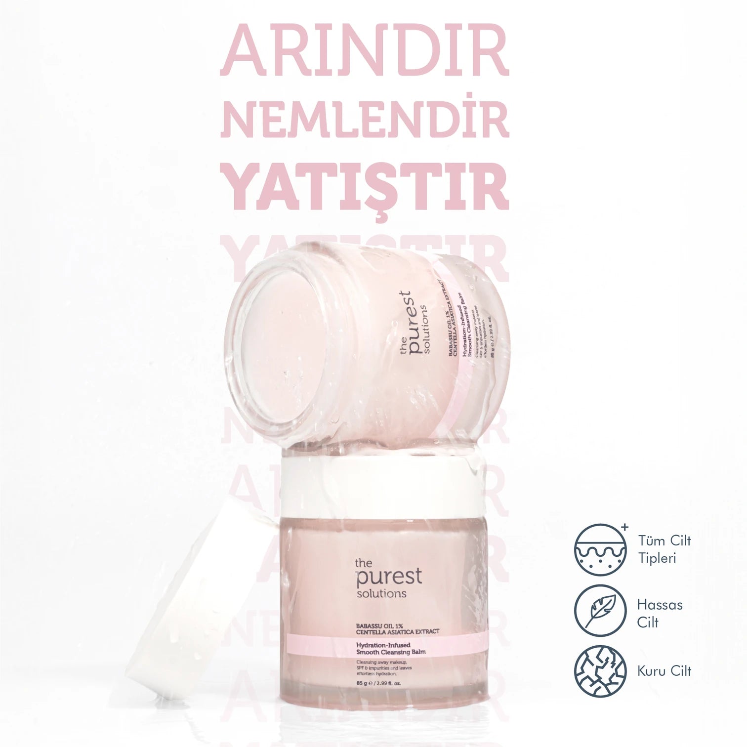 Hassas ve Kuru Ciltler İçin Nem ve Antioksidan İçerikli Temizleyici Balm 85 Gr