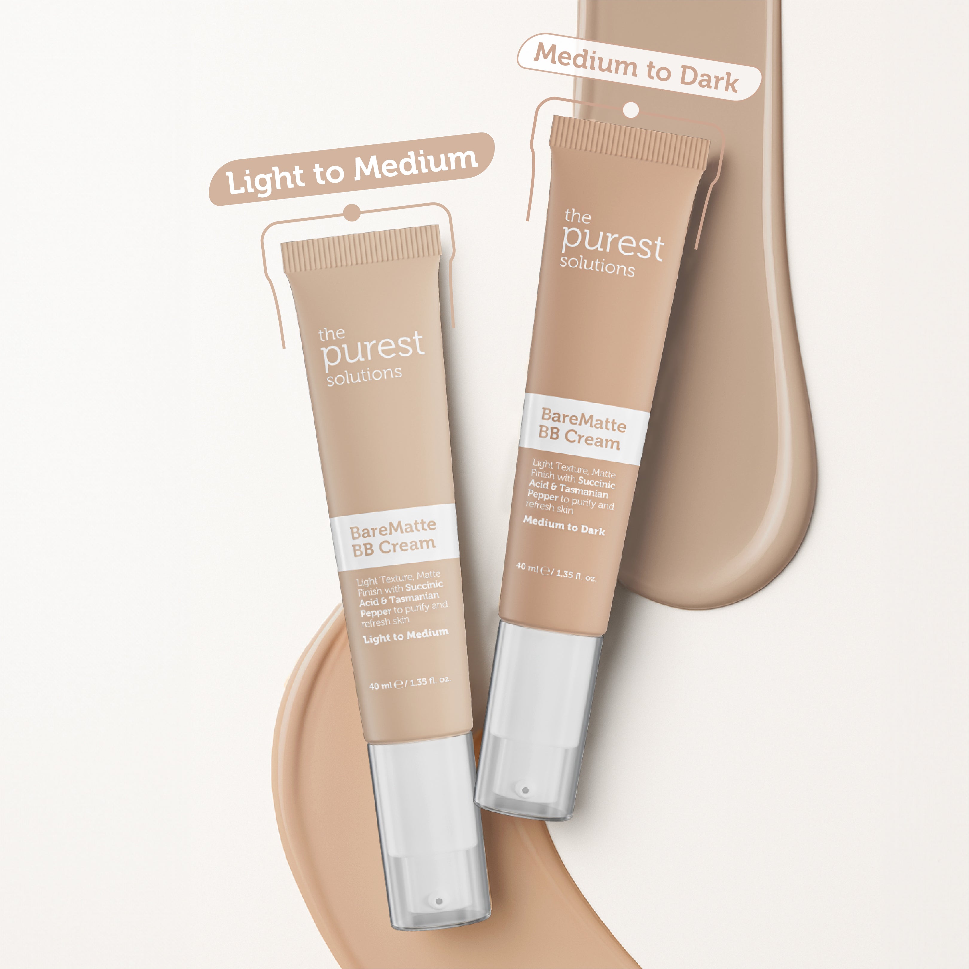 Yağlı ve Karma Ciltler İçin Matlaştırıcı BB Krem, SPF 50+,40 ml – Açık/Orta Ton