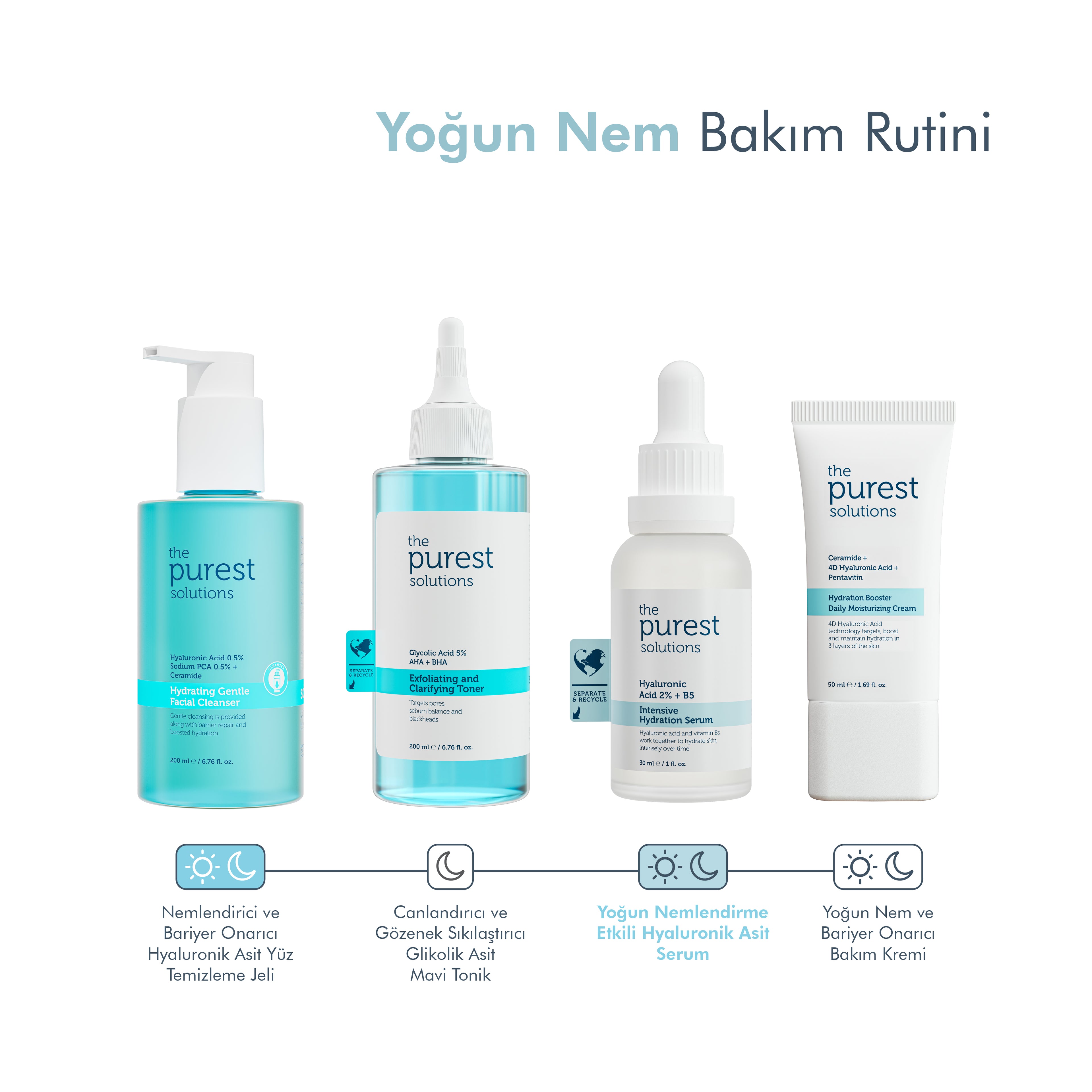 Yoğun Nemlendirme ve Dolgun Görünüm Etkili Yenileyici Hyalüronik Asit Serum 30 Ml