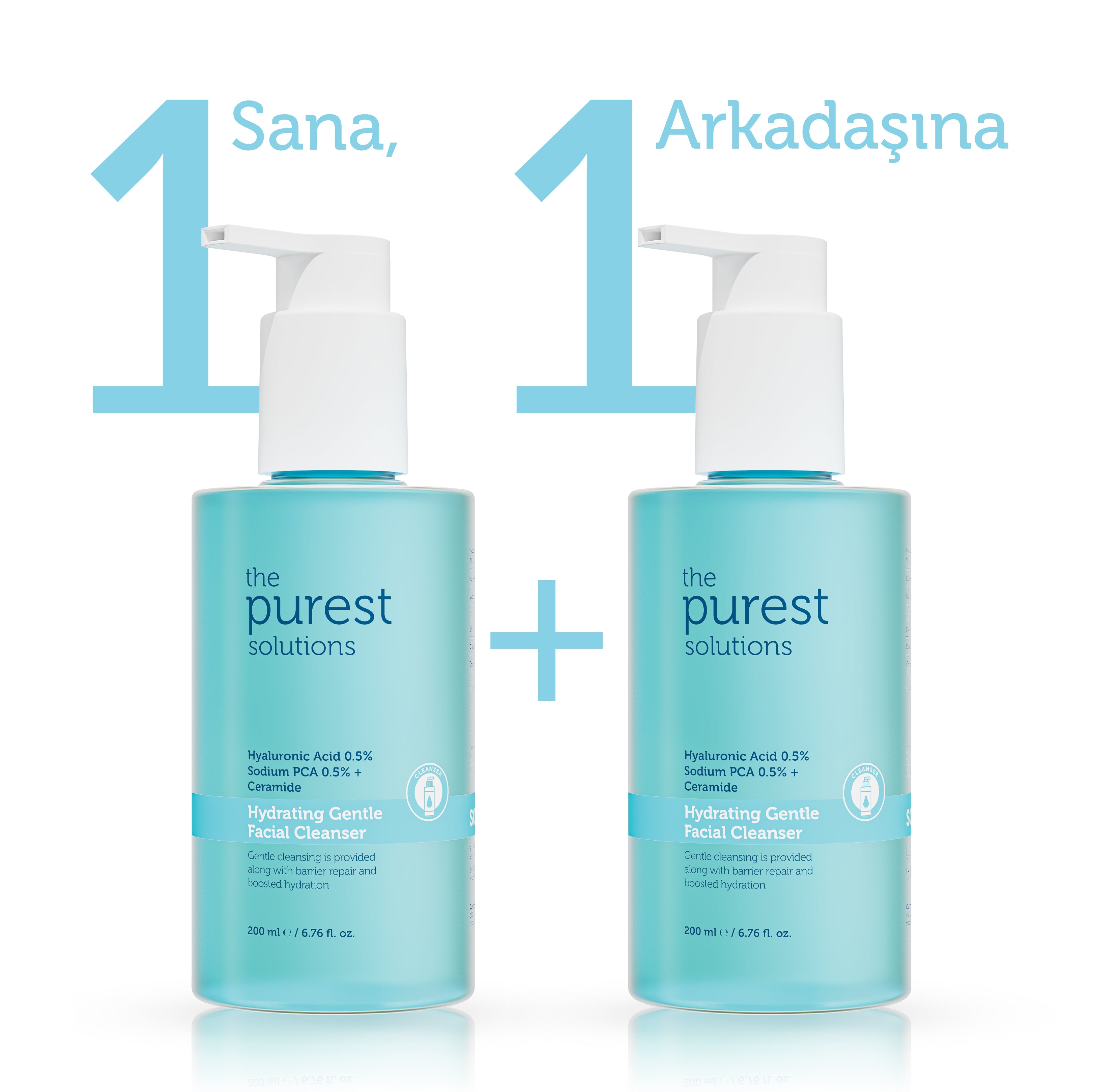 Moisturizing and Barrier Repair Facial Cleansing Gel with Hyaluronic Acid for Dry and Combination Skin 200 Ml
