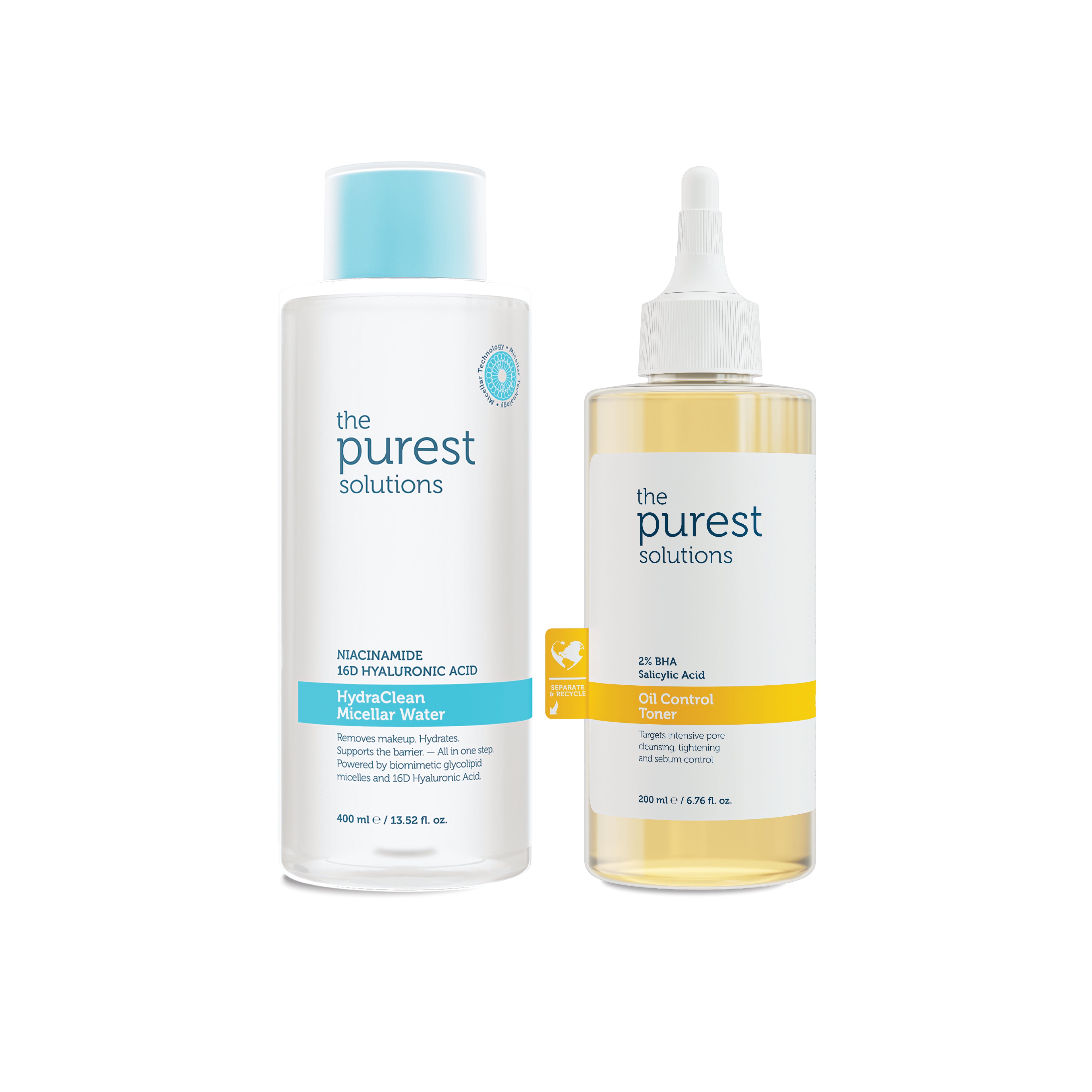 Siyah Nokta Ve Gözenek Arındırıcı Set: Micellar Makyaj Temizleme Suyu 400ml & Salisilik Tonik 200ml