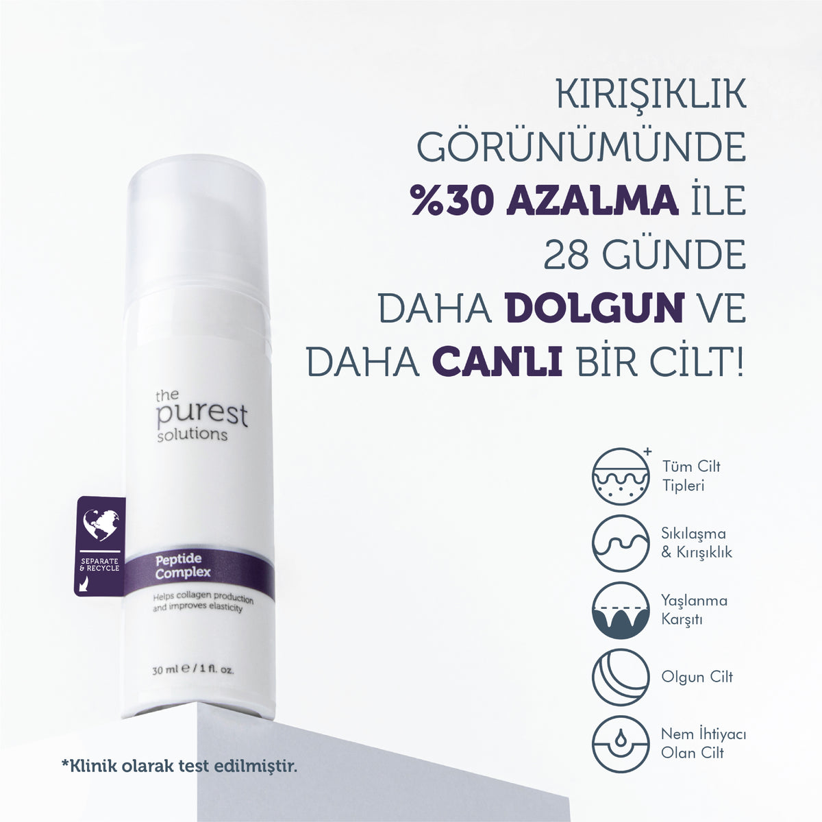 Cilt ve Göz Çevresi Bakım Seti, Retinol, Adenozin, Peptid İçeren, Kırışıklık Karşıtı Bakım, 2’li Set
