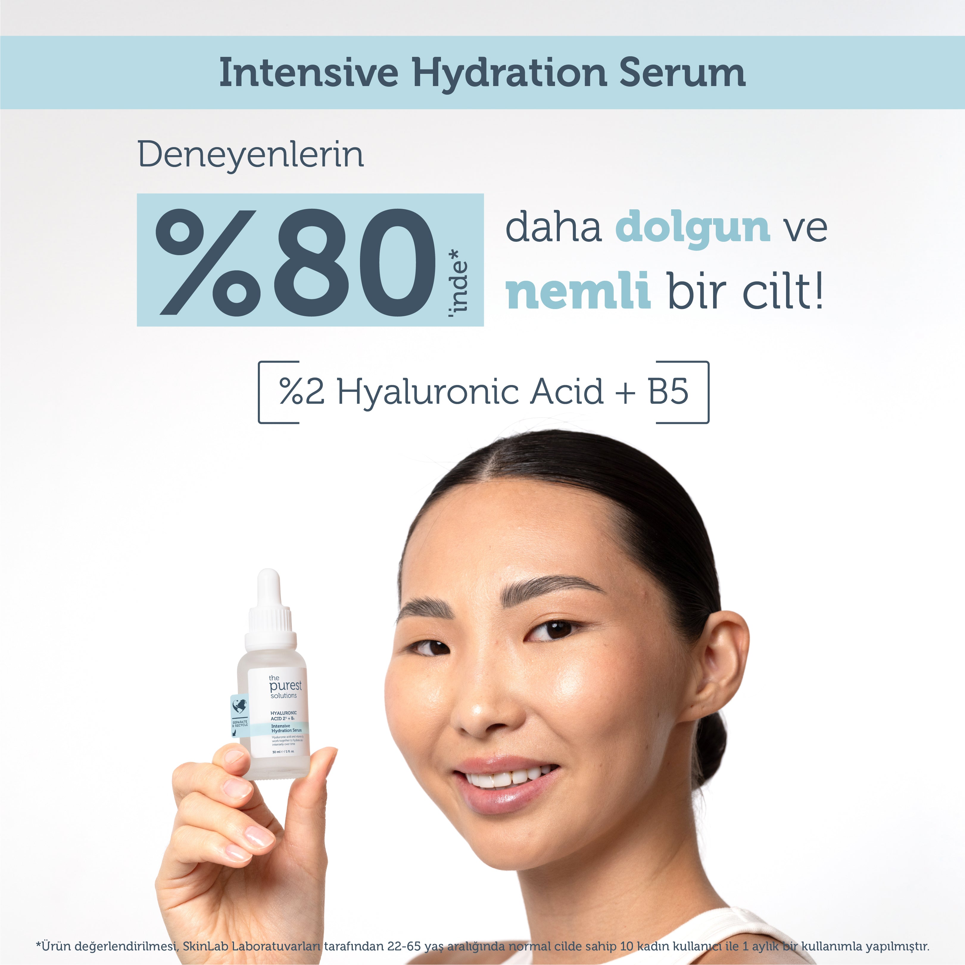 Yoğun Nemlendirme ve Dolgun Görünüm Etkili Yenileyici Hyalüronik Asit Cilt Bakım Serumu 30 Ml