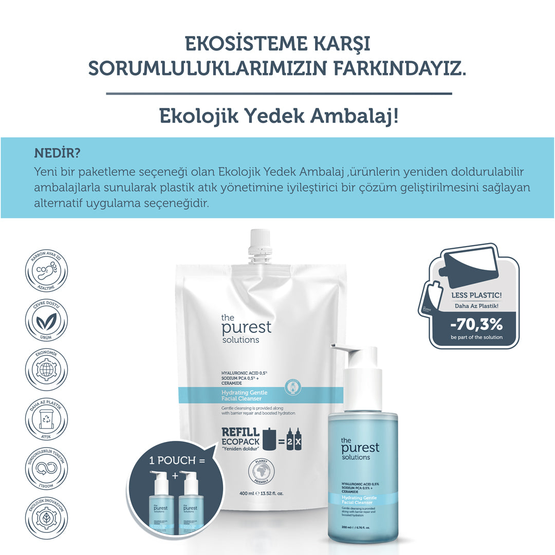 Moisturizing and Barrier Repairing Hyaluronic Acid Facial Cleansing Gel for Dry and Combination Skin 200 Ml