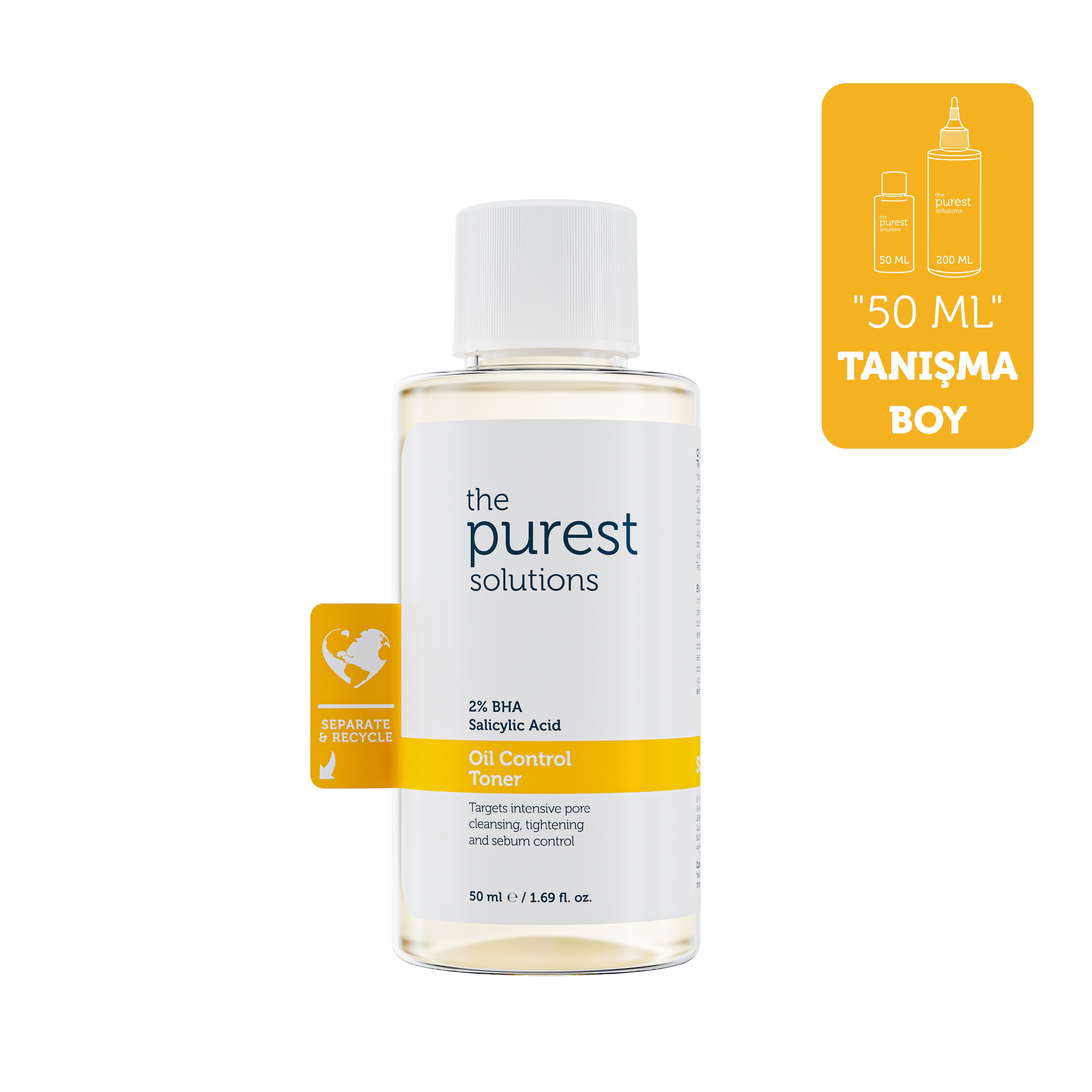 Sivilce Ve Siyah Nokta Karşıtı, Gözenek Sıkılaştırıcı Salisilik Asit Tonik 50 Ml
