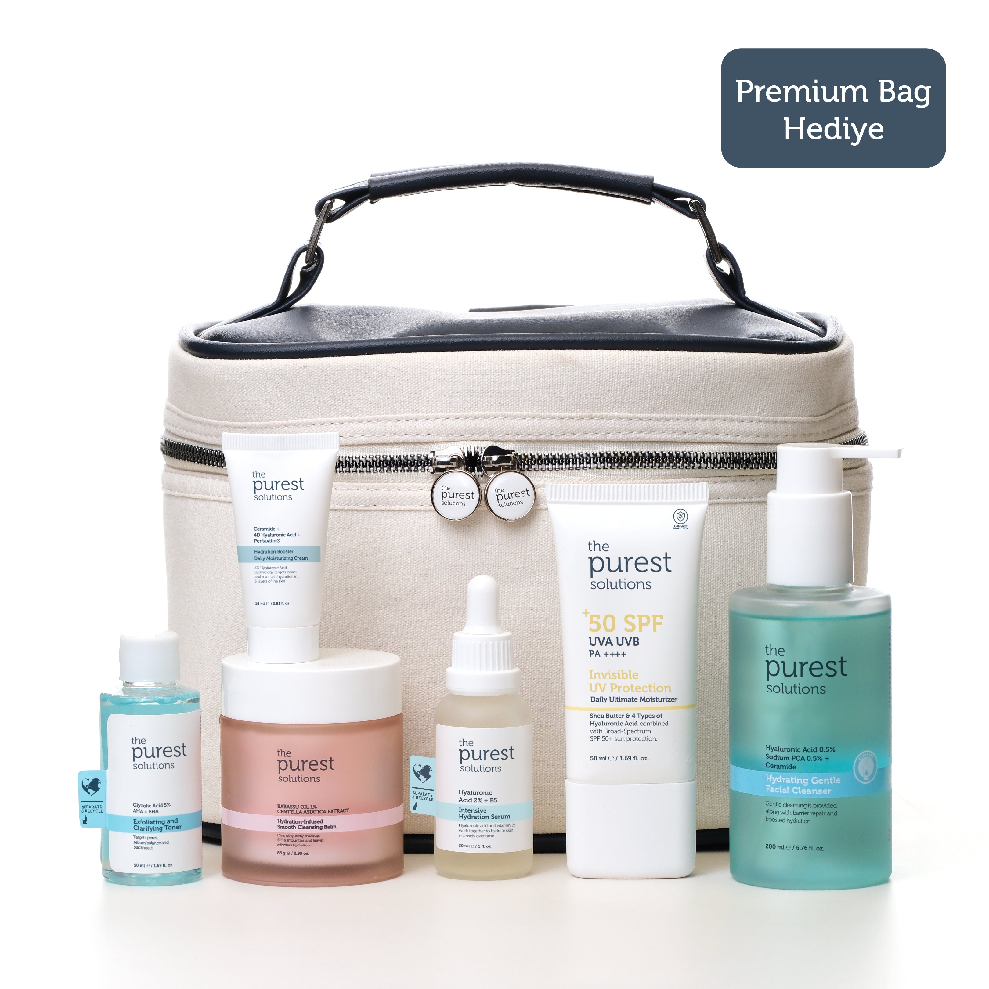 Kuru Ciltler İçin Cilt Bakım Seti, Premium Bag Hediyeli – The