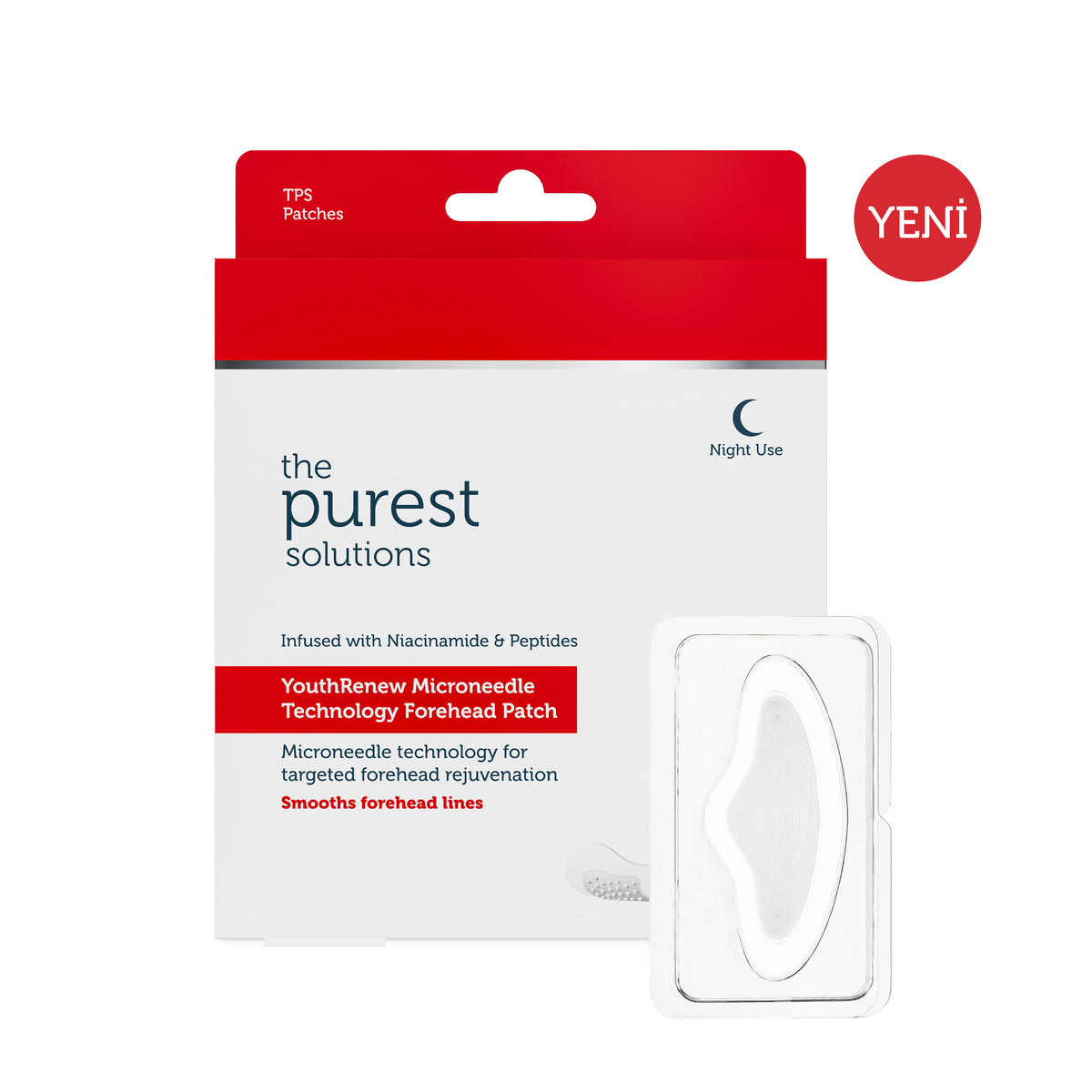 Microneedle Teknolojili Sıkılaştırıcı &amp; İnce Çizgi Karşıtı Alın Bölgesi Bandı / Patch