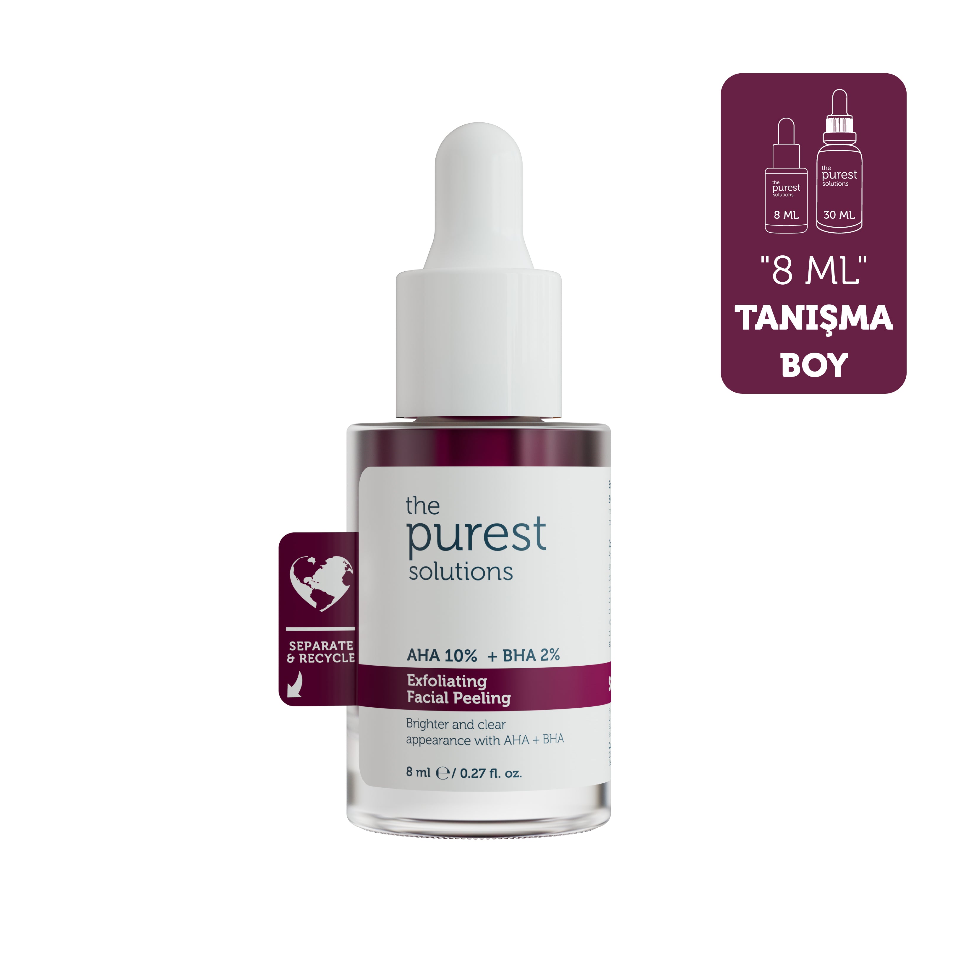 AHA & BHA Red Peeling Serum 8 ml | The Purest Solutions