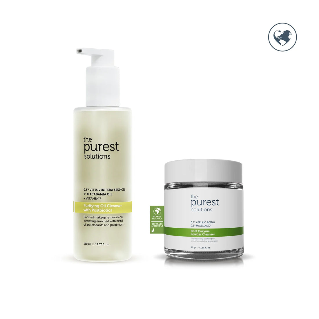 Purifying and Refreshing Double Stage Cleansing Routine Set for All Skin Types