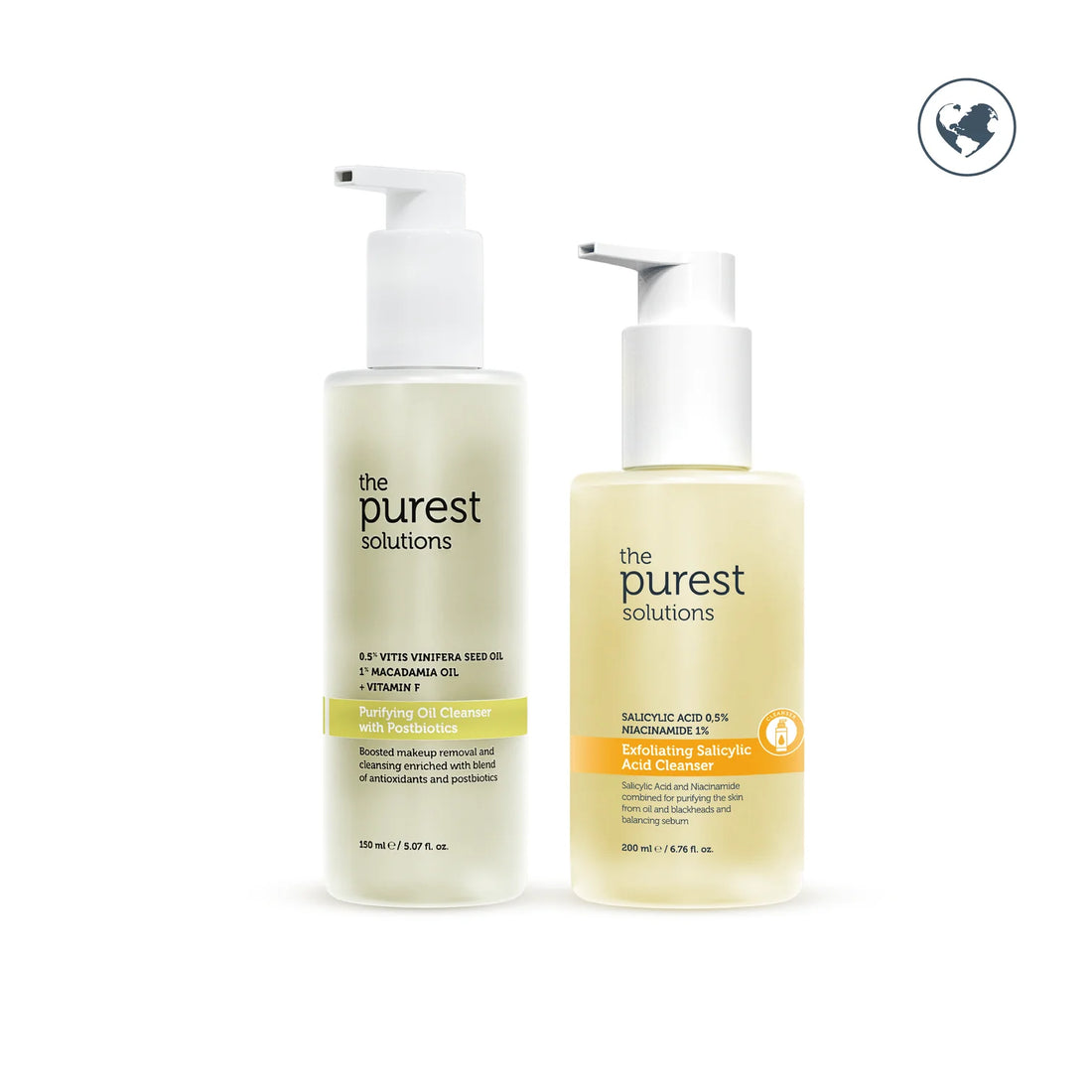 Purifying &amp; Sebum Balancing Dual-Stage Cleansing Routine Set for Oily and Combination Skin