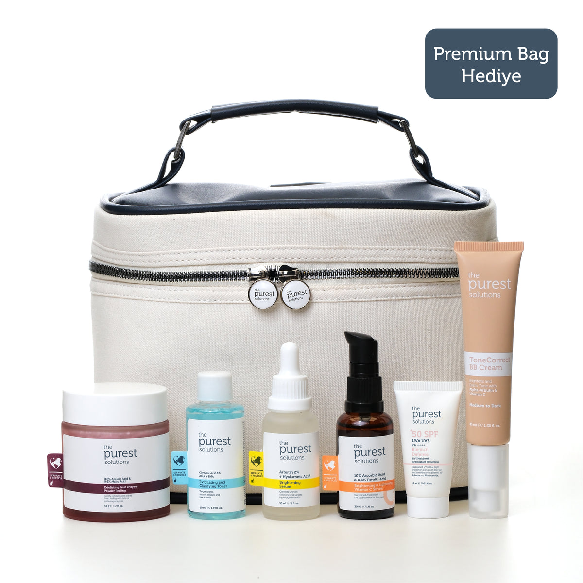 Lekeli Ciltler İçin Cilt Bakım Seti, Premium Bag Hediyeli