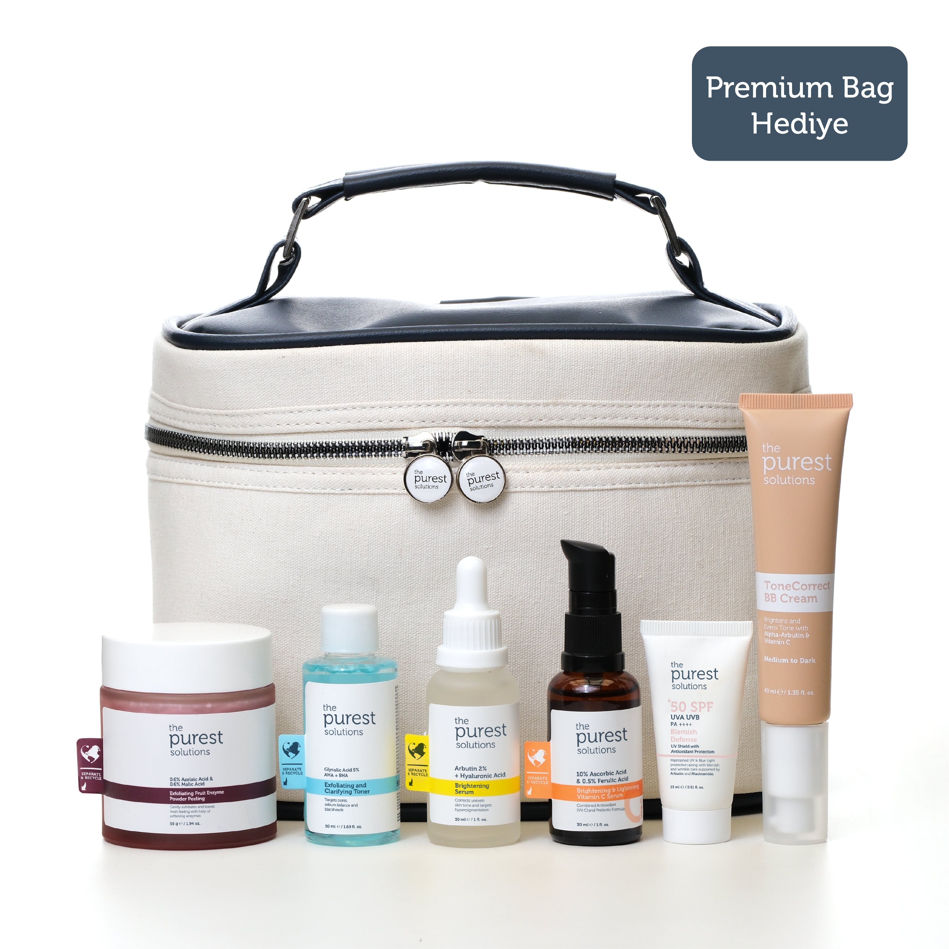 Lekeli Ciltler İçin Cilt Bakım Seti, Premium Bag Hediyeli