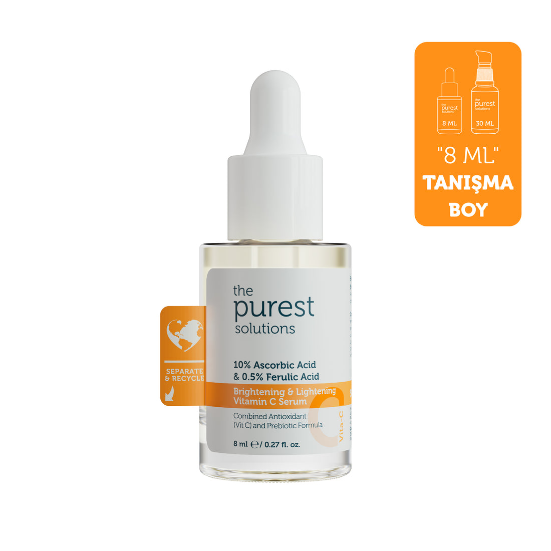 Aydınlatıcı ve Cilt Tonu Eşitleyici C Vitamini Cilt Serumu 8 Ml