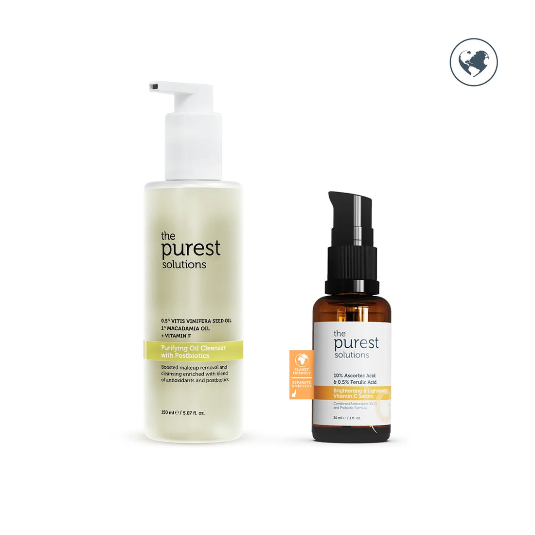 Skin Care Set for All Skin Types with Cleansing & Brightening Effect