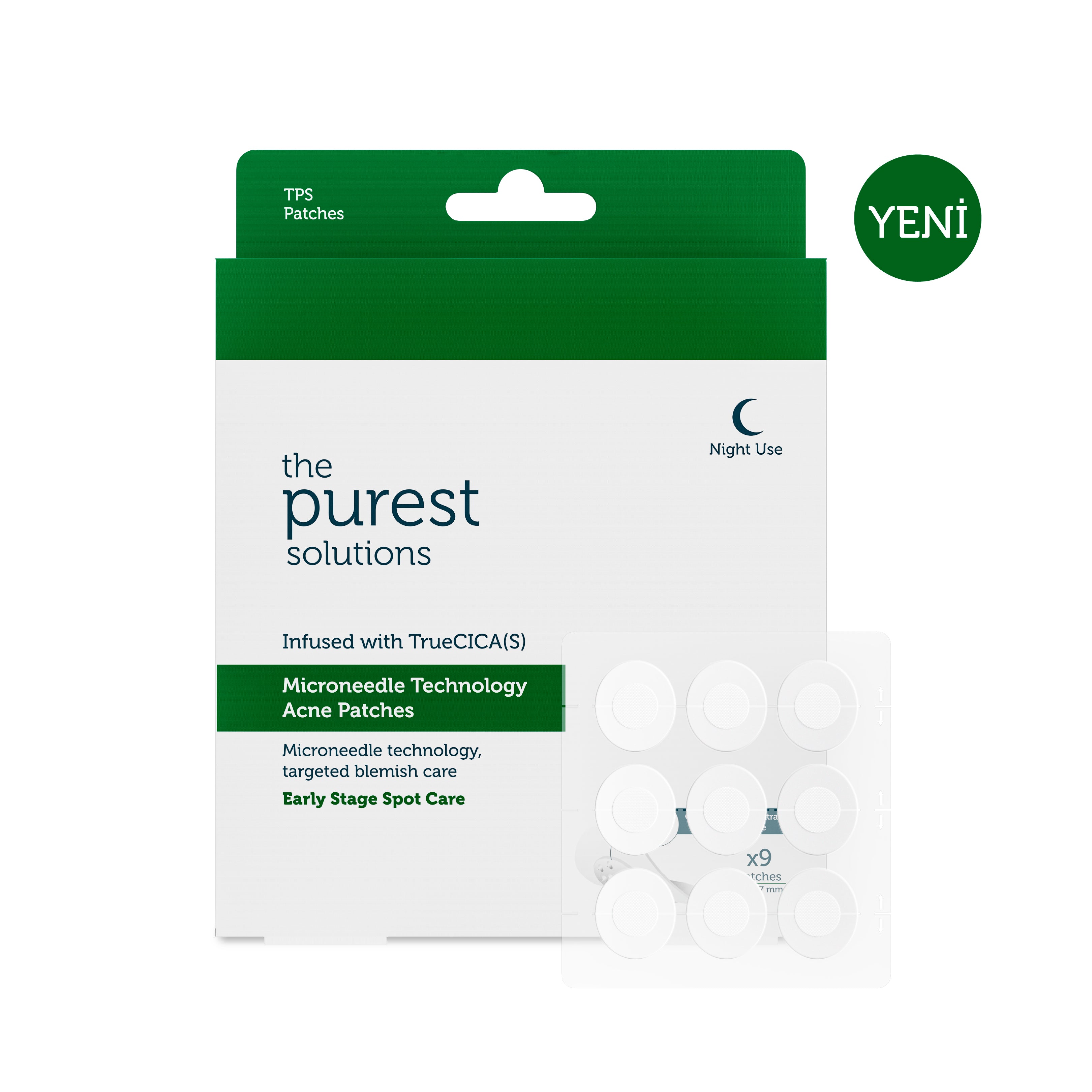 The Purest Solutions Microneedle Teknolojili Akne Patch, Sivilce Karşıtı Yama, Mikroiğneli