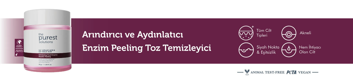 Arındırıcı ve Aydınlatıcı Enzim Toz Peeling 55 gr (%0,6 Azelaic Acid &amp; Malic Acid) – anlatım görseli 1