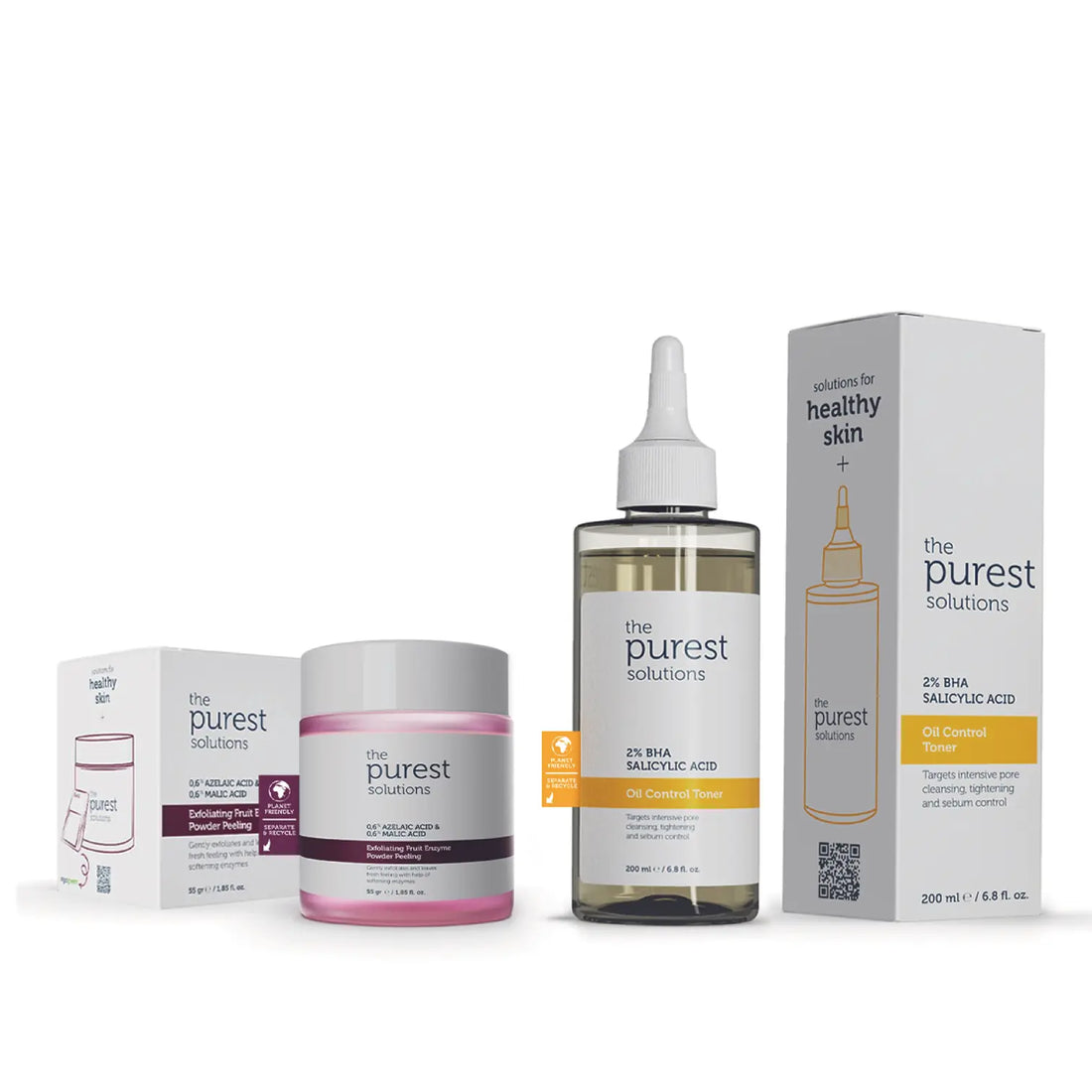 Purifying &amp; Sebum Balancing Skin Care Set for Combination and Oily Skin