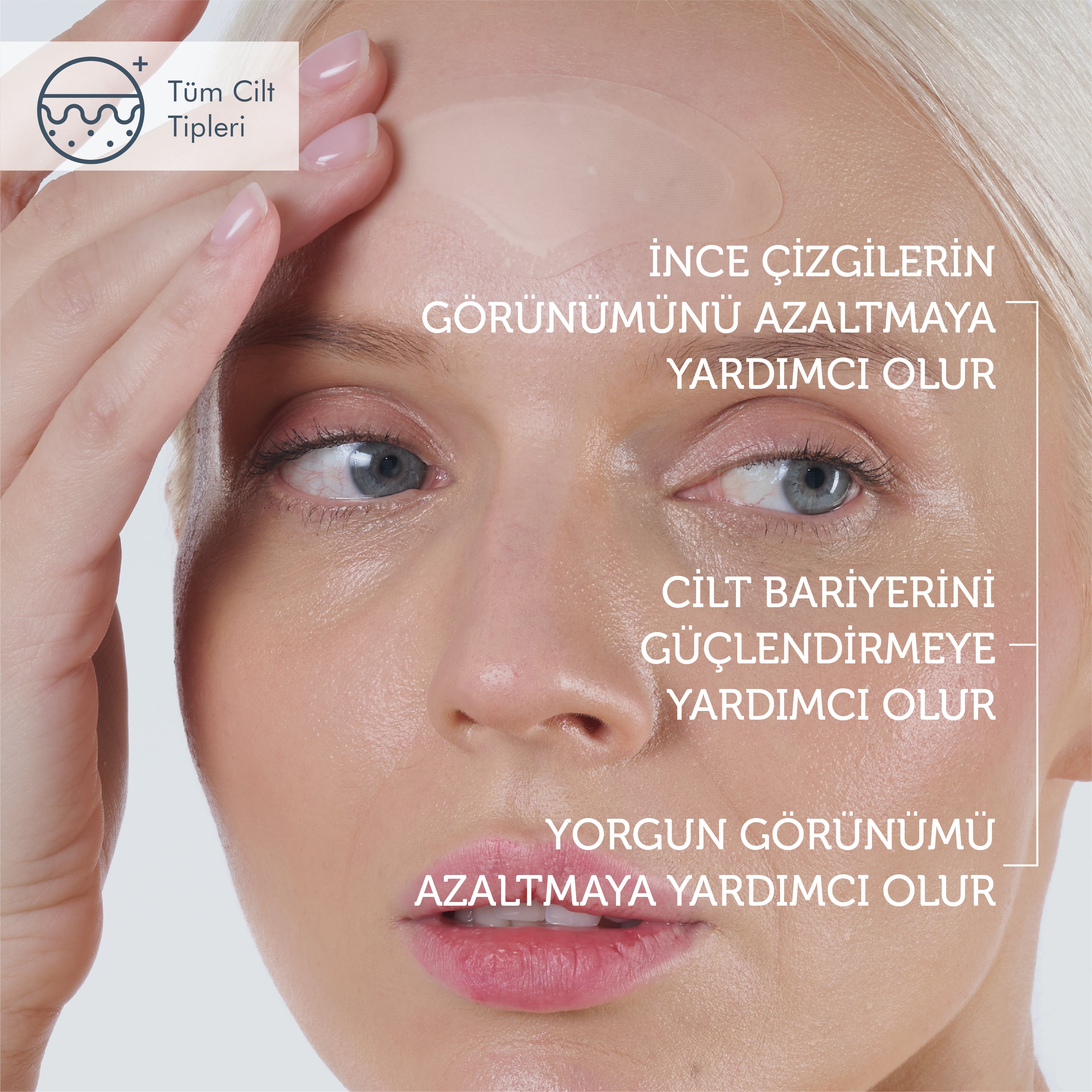 Microneedle Teknolojili Sıkılaştırıcı &amp; İnce Çizgi Karşıtı Alın Bölgesi Patch