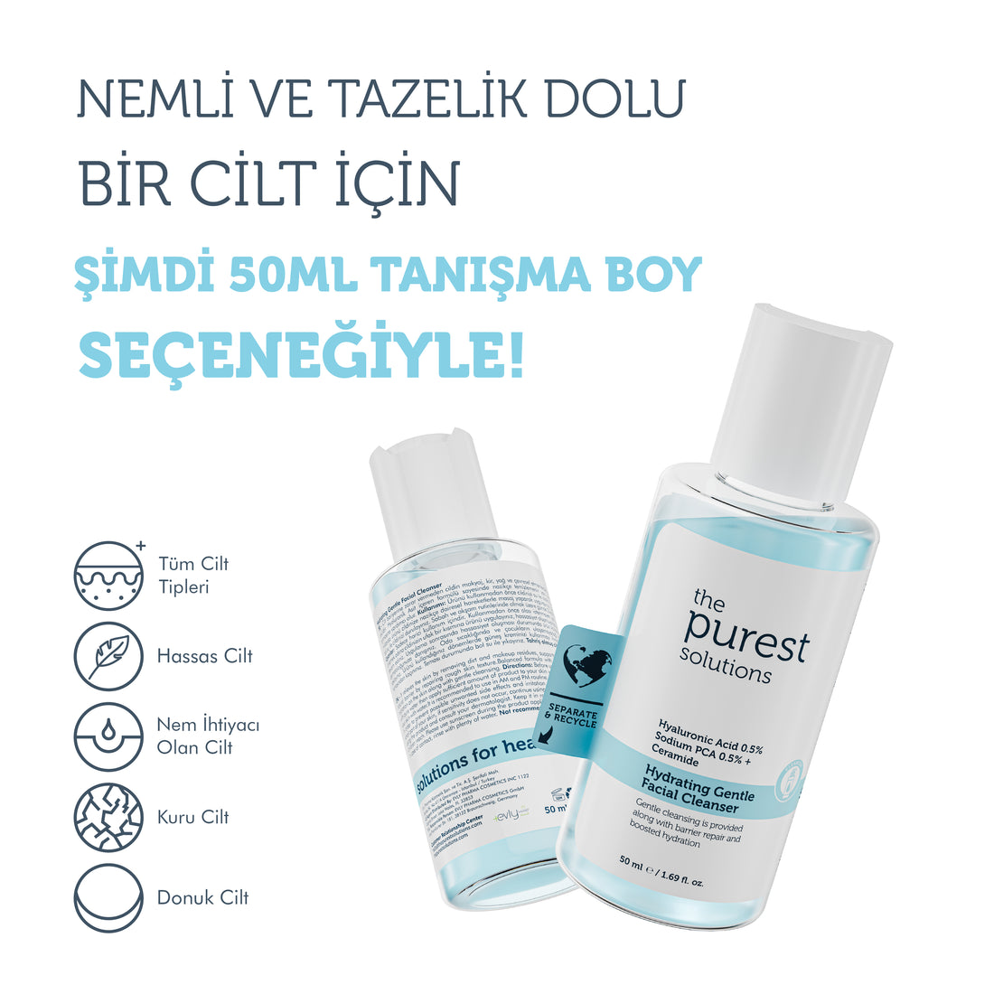 Kuru/Karma Ciltler için Yoğun Nemlendirici Tanışma Seti