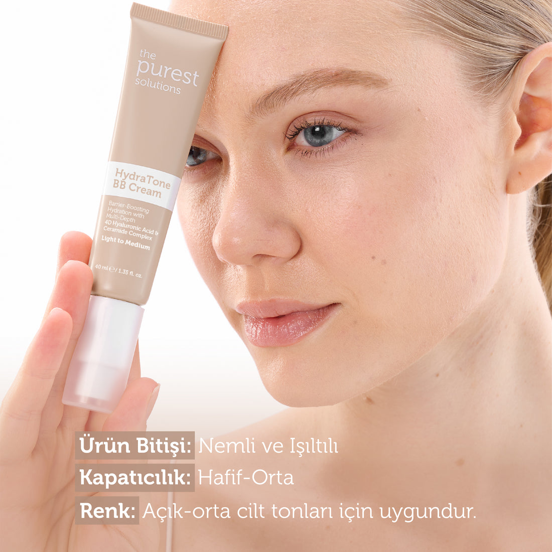 Kuru ve Karma Ciltler İçin Yoğun Nemlendirici BB Krem, SPF 50+,40 ml  – Açık/Orta Ton