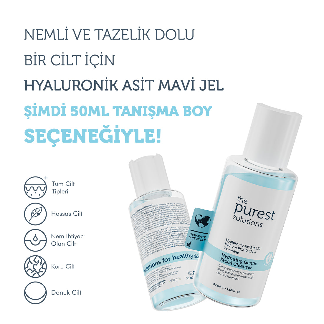 Kuru ve Karma Ciltler İçin Seyahat Boy Cilt Bakım Seti