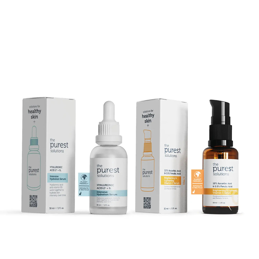 Skin Care Serum Set with Moisturizing and Revitalizing Effect