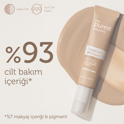 Lekeli Ciltler İçin Cilt Tonu Eşitleyici BB Krem ,SPF 50+,40 ml – Orta/Koyu Ton