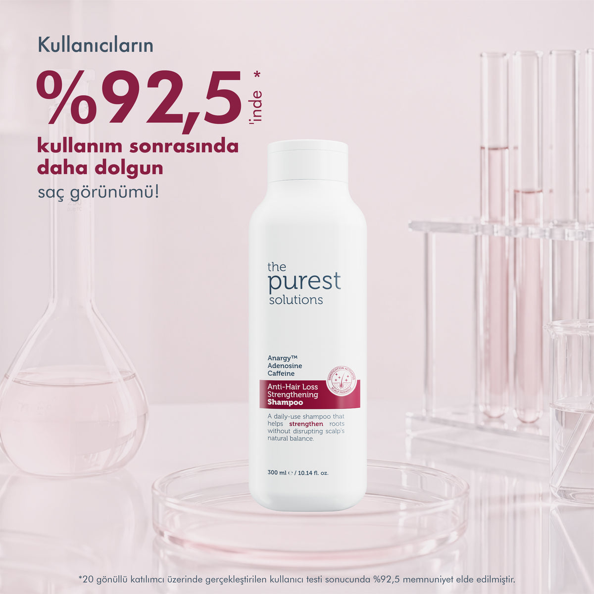 Adenozin içerikli Saçları Güçlendiren ve Dökülme Karşıtı Bakım Sağlayan Şampuan, 300 ml