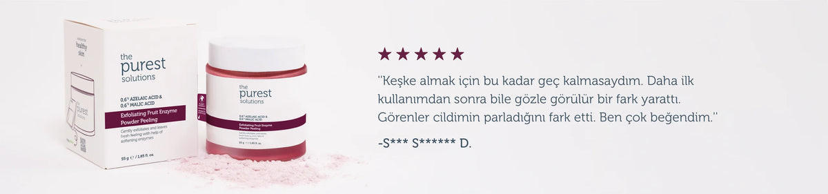 Arındırıcı ve Aydınlatıcı Enzim Toz Peeling 55 gr (%0,6 Azelaic Acid &amp; Malic Acid) – anlatım görseli 4