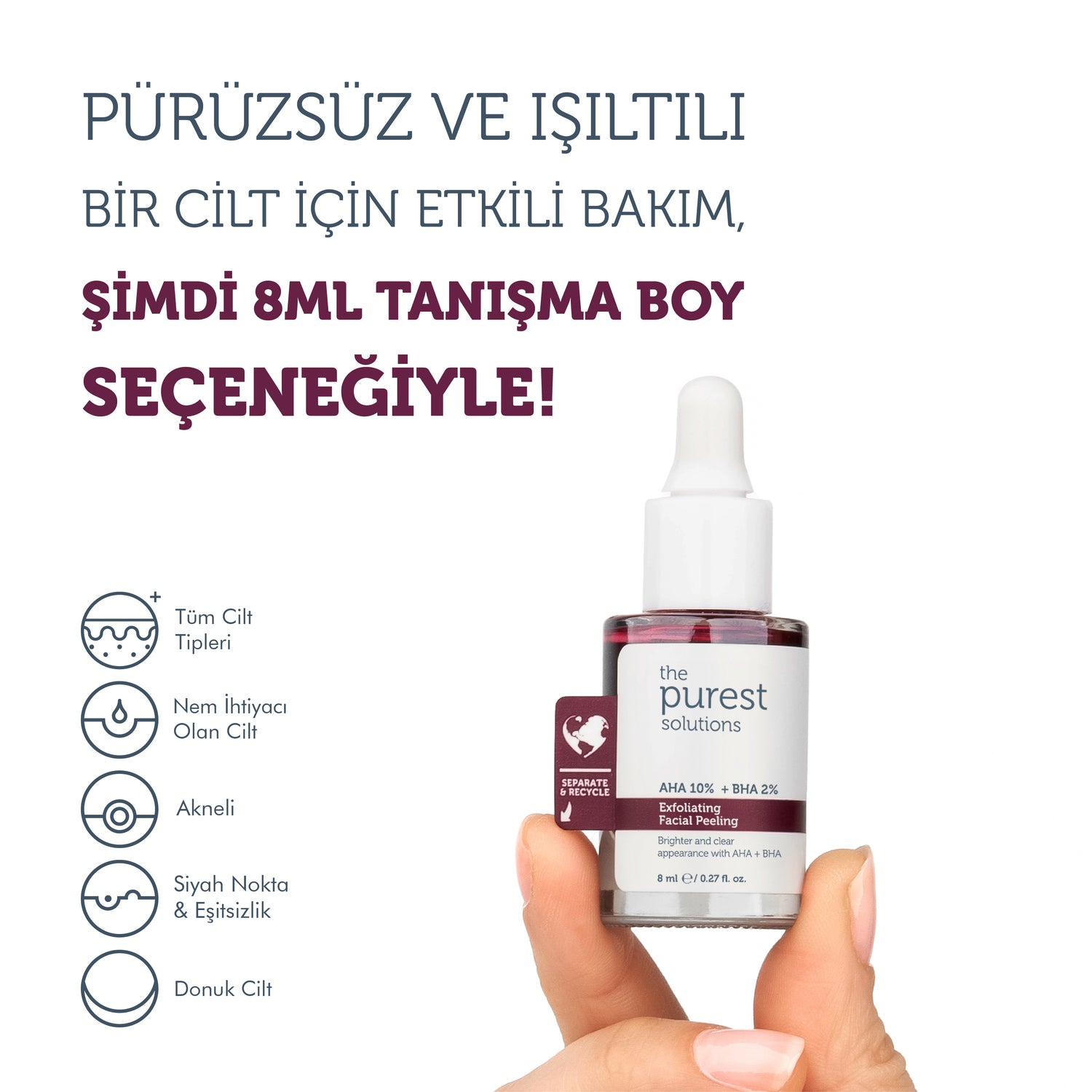 Sivilceli Ciltler İçin Cilt Bakım Seti, Premium Bag Hediyeli