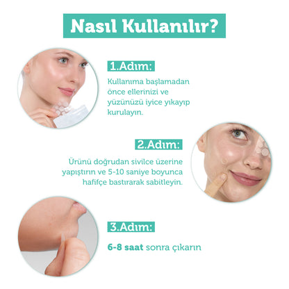 Hidrokolloid Akne Karşıtı &amp; Yatıştırıcı Bant 36&
