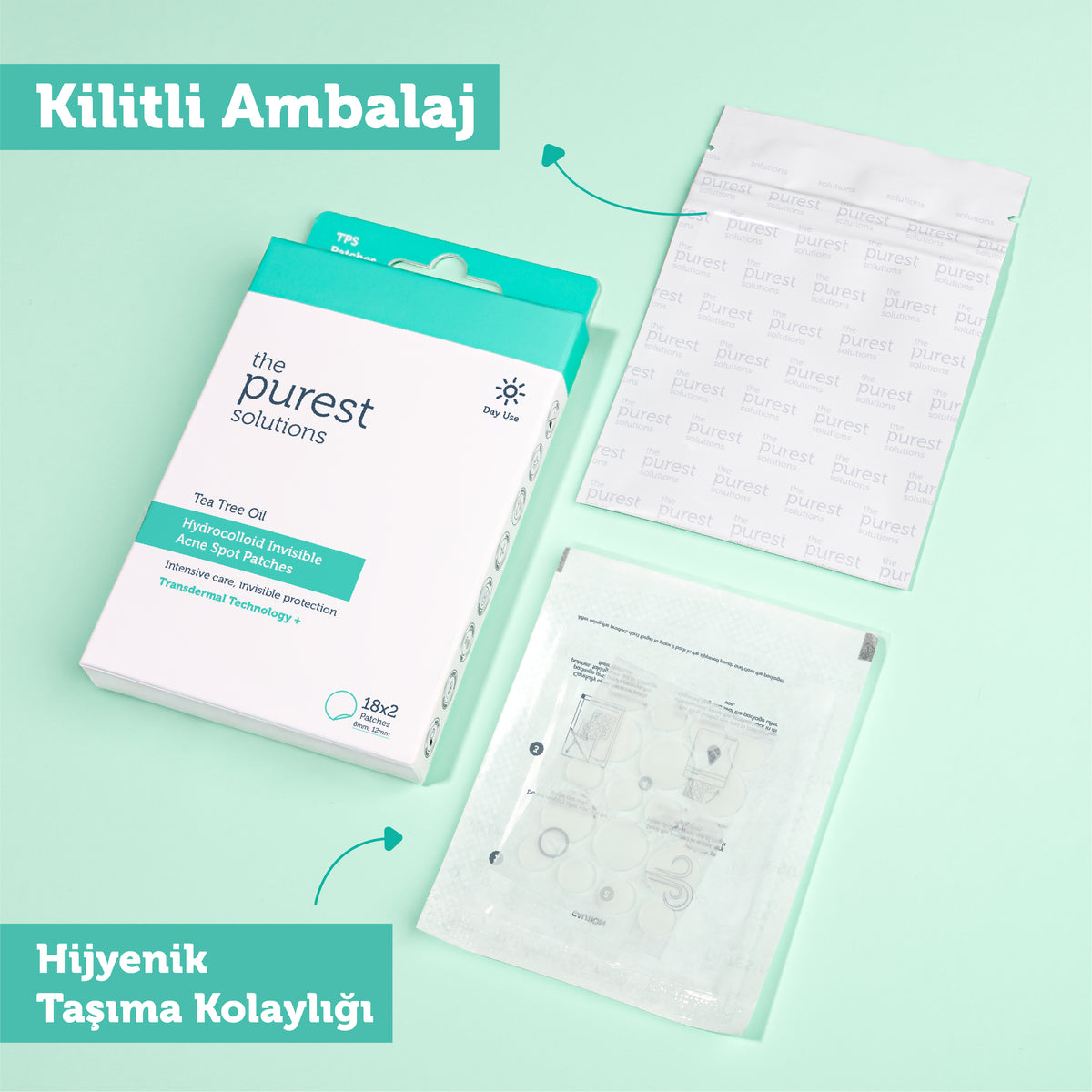 Hidrokolloid Akne Karşıtı &amp; Yatıştırıcı Bant 36&
