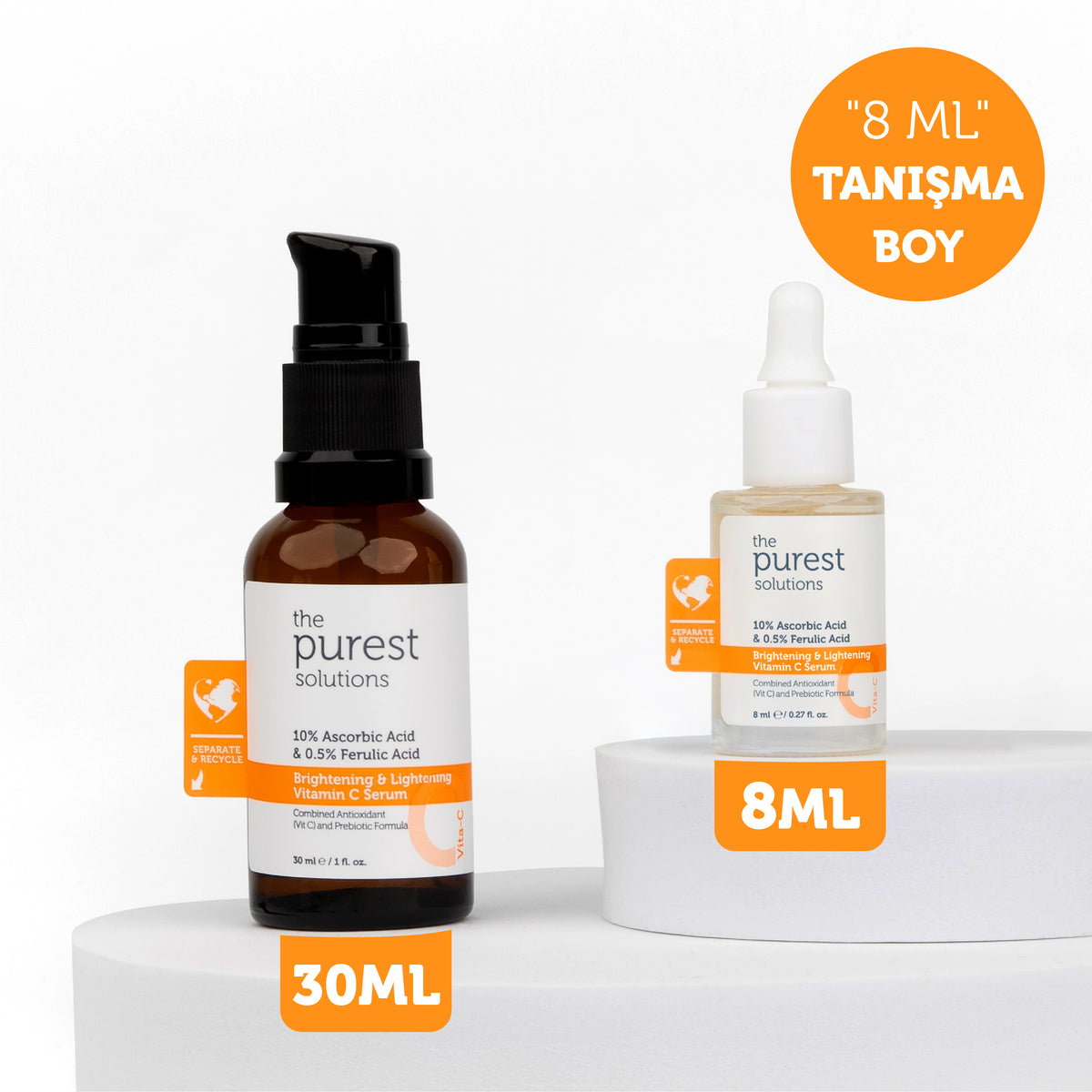 Aydınlatıcı ve Cilt Tonu Eşitleyici C Vitamini Cilt Serumu 8 Ml