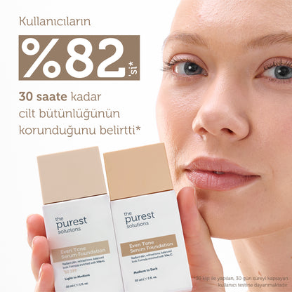 Cilt Tonu Eşitleyici &amp; Leke Karşıtı  Serum Fondöten  SPF 50+,30 ml – Açık/Orta Ton