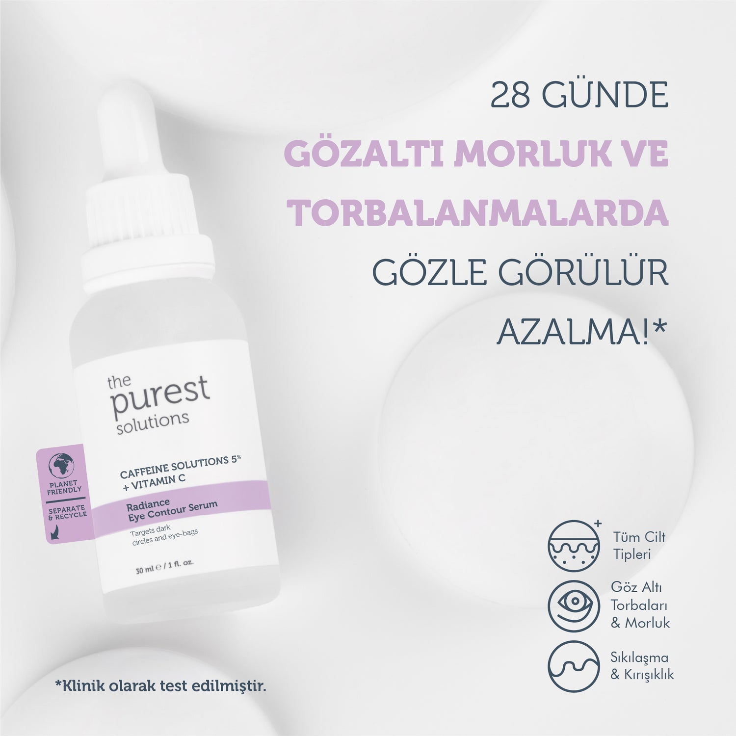 Torbalanma Karşıtı, Aydınlatıcı Kafein Göz Altı Serumu 30 Ml