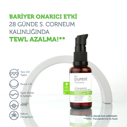 Bariyer Güçlendirici Ve Yatıştırıcı B Vitamini Cilt Bakım Serumu 30 Ml