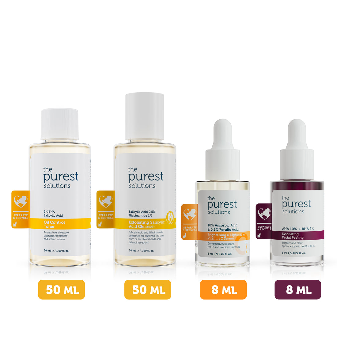 Lekeli Ciltler için Ton Eşitleme ve Sebum Dengeleyici Cilt Bakım Tanışma Seti