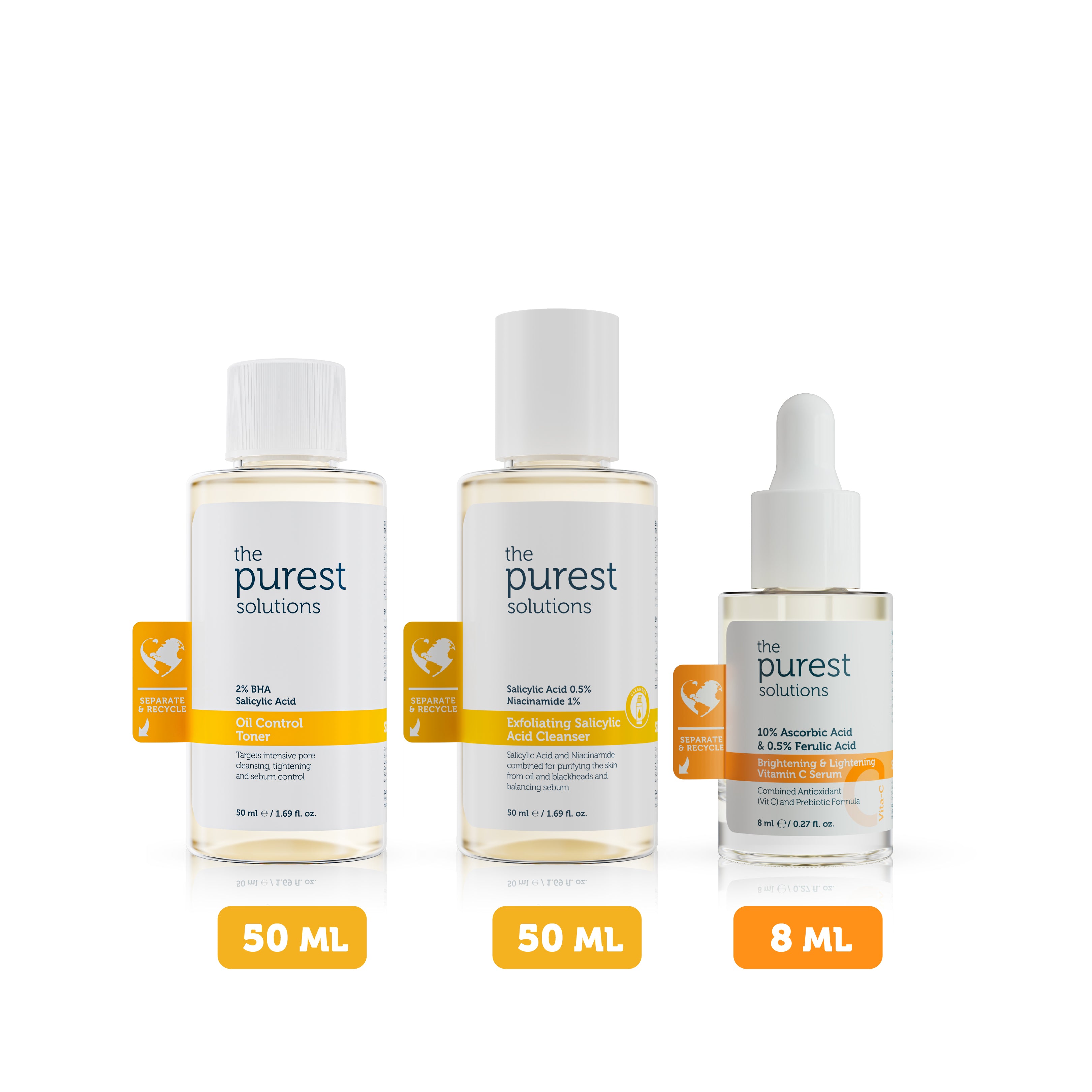 The Purest Solutions Revitalizing Skincare Trial Set for Oily and Acne-Prone Skin