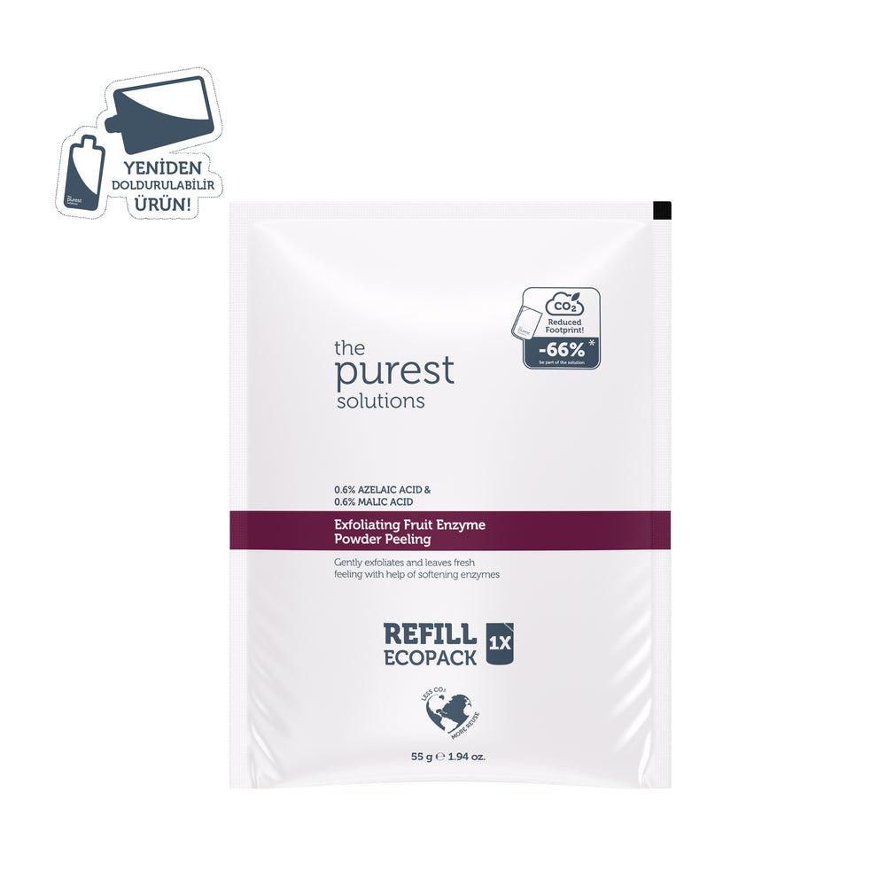 Refill Ekolojik Yedek Paket- Arındırıcı ve Aydınlatıcı Enzim Kırmızı Toz Peeling 55 Gr