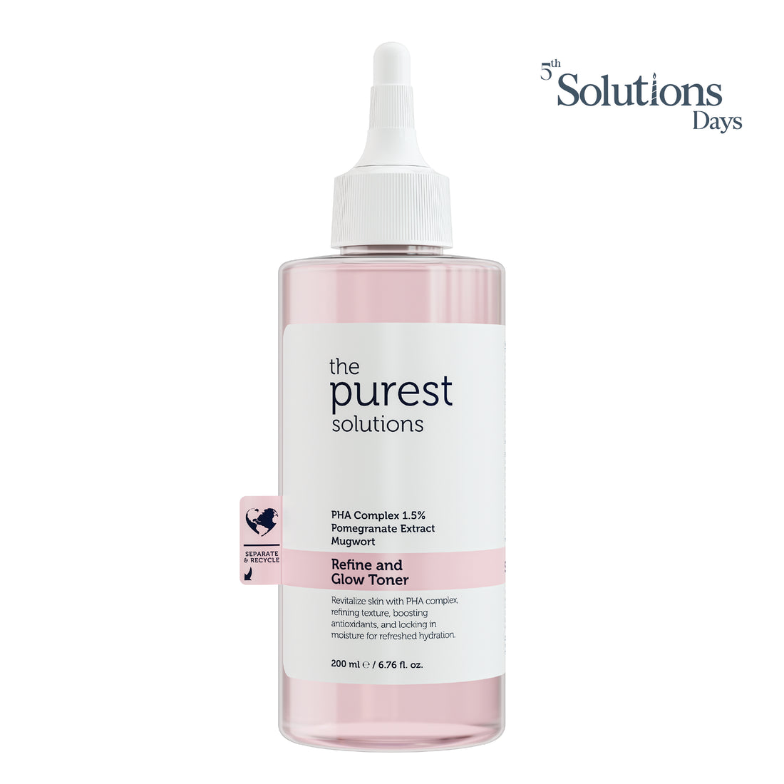 Purifying and Brightening PHA Pink Toner for Sensitive Skin