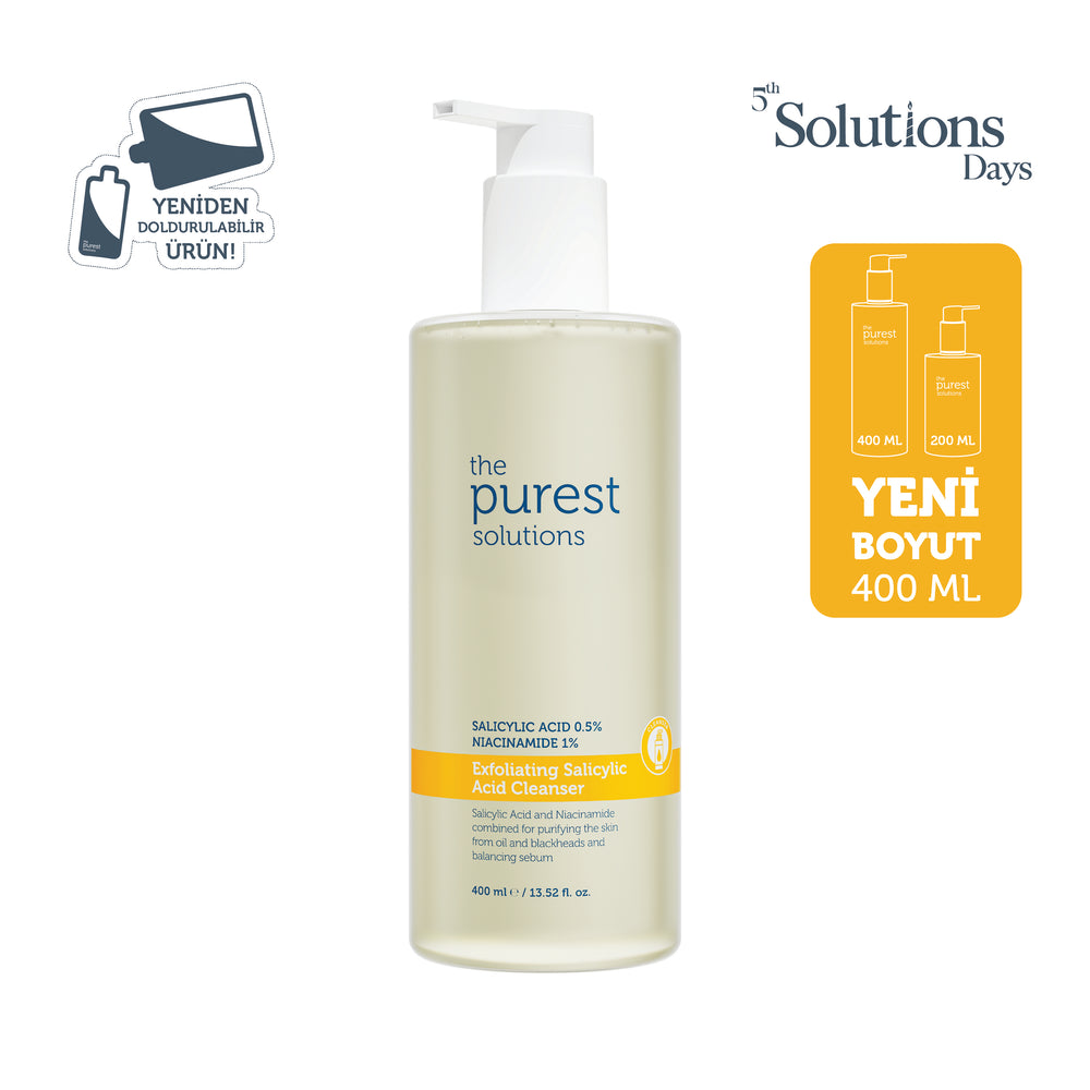 Sivilce ve Siyah Nokta Karşıtı Yağlı Ve Karma Ciltler İçin Salisilik Asit Arındırıcı Temizleme Jeli 400 ml