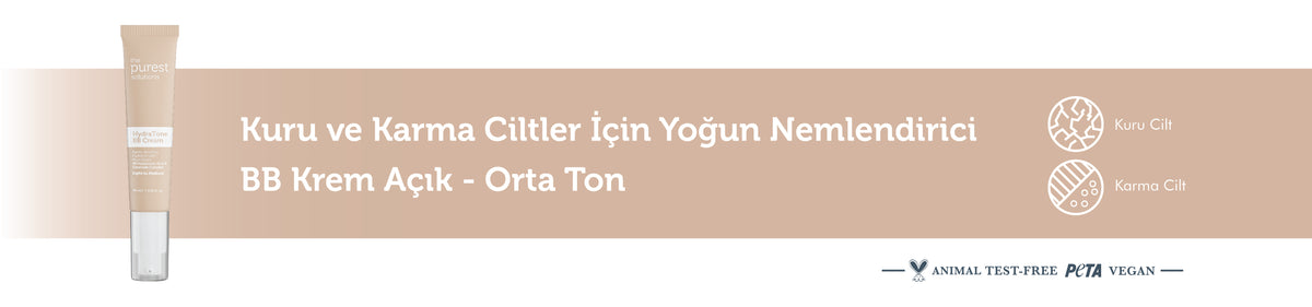 Kuru ve Karma Ciltler İçin Yoğun Nemlendirici BB Krem, SPF 50+,40 ml  – Açık/Orta Ton – anlatım görseli 1