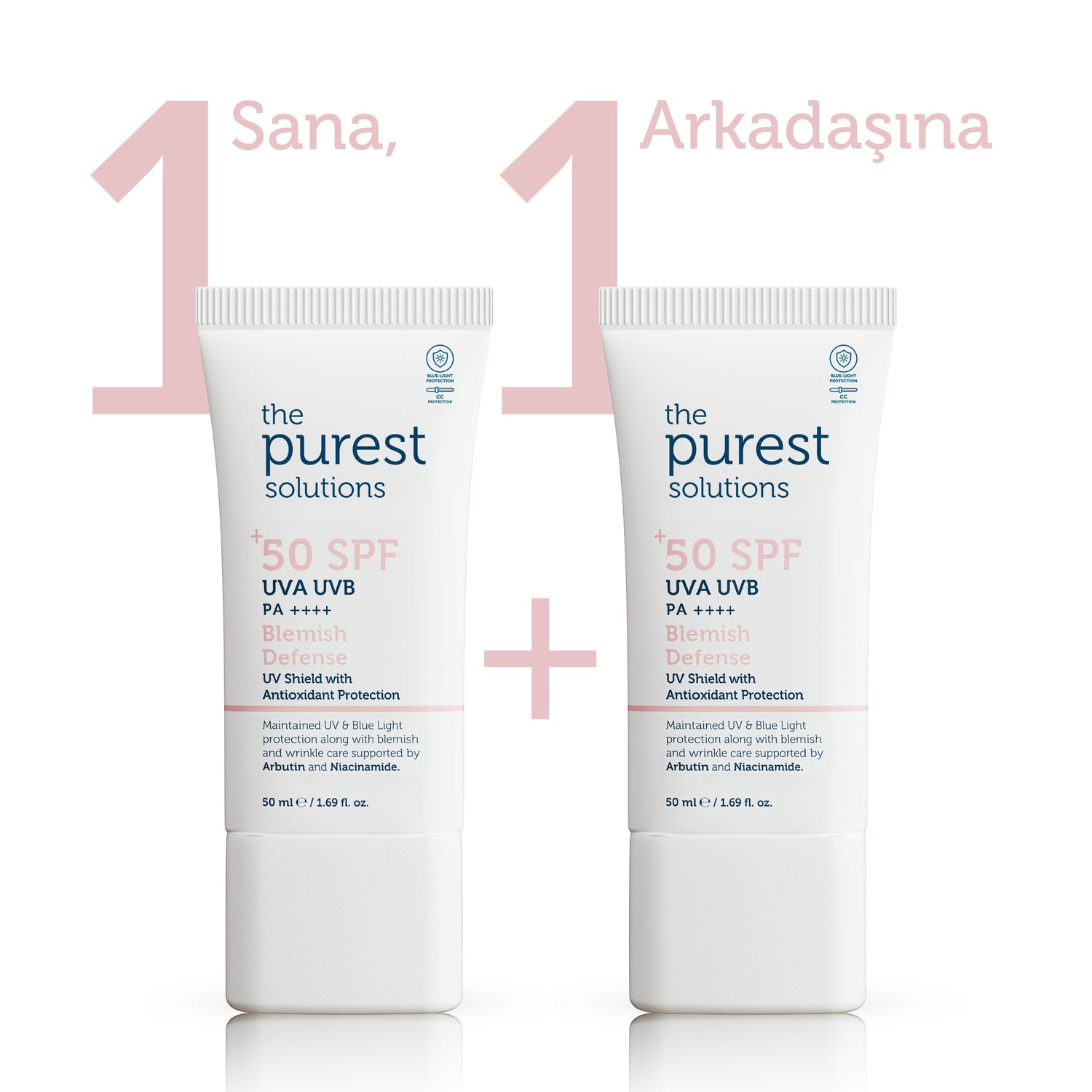 1 Sana, 1 Arkadaşına Blemish Defense Renkli Güneş Koruyucu Krem