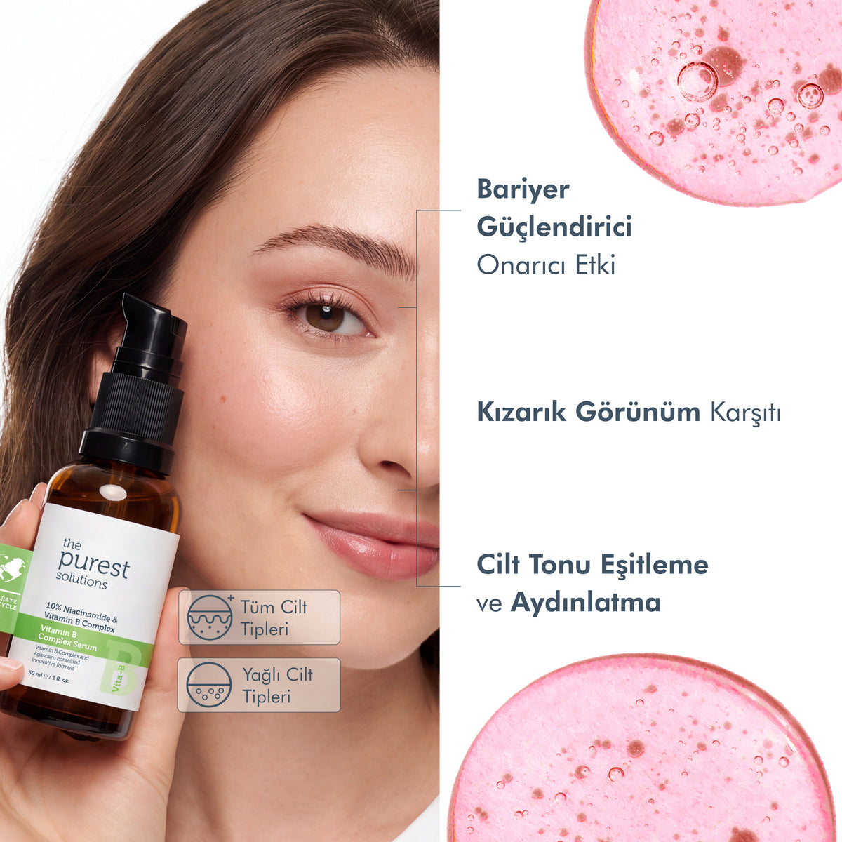Soothing and Barrier Support Skin Care Serum with Vitamin B 30 Ml